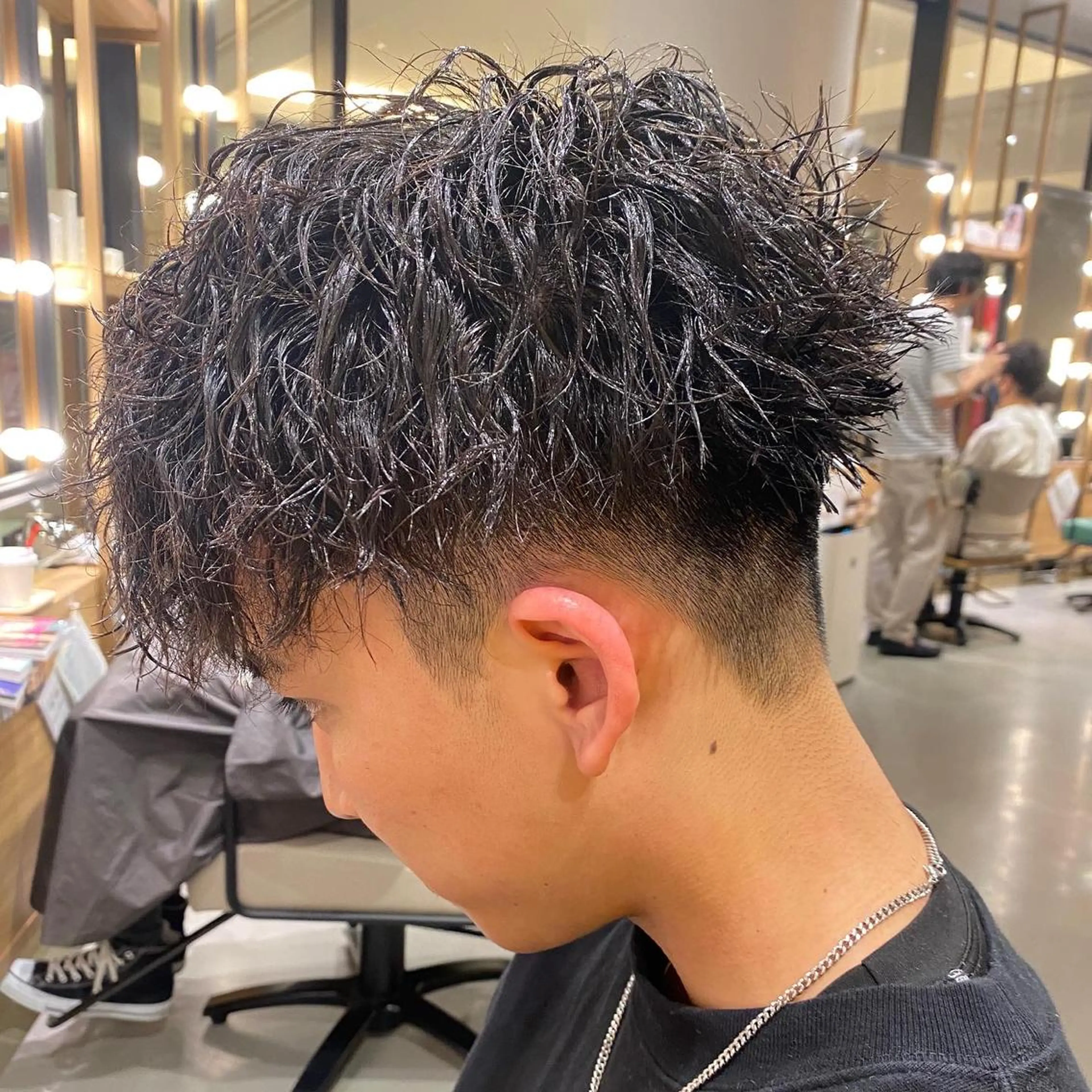 ショート パーマ メンズ カット パーマ ヘッドスパ unopulir   茶屋町店所属・unopulir 景山　凌のヘアスタイル