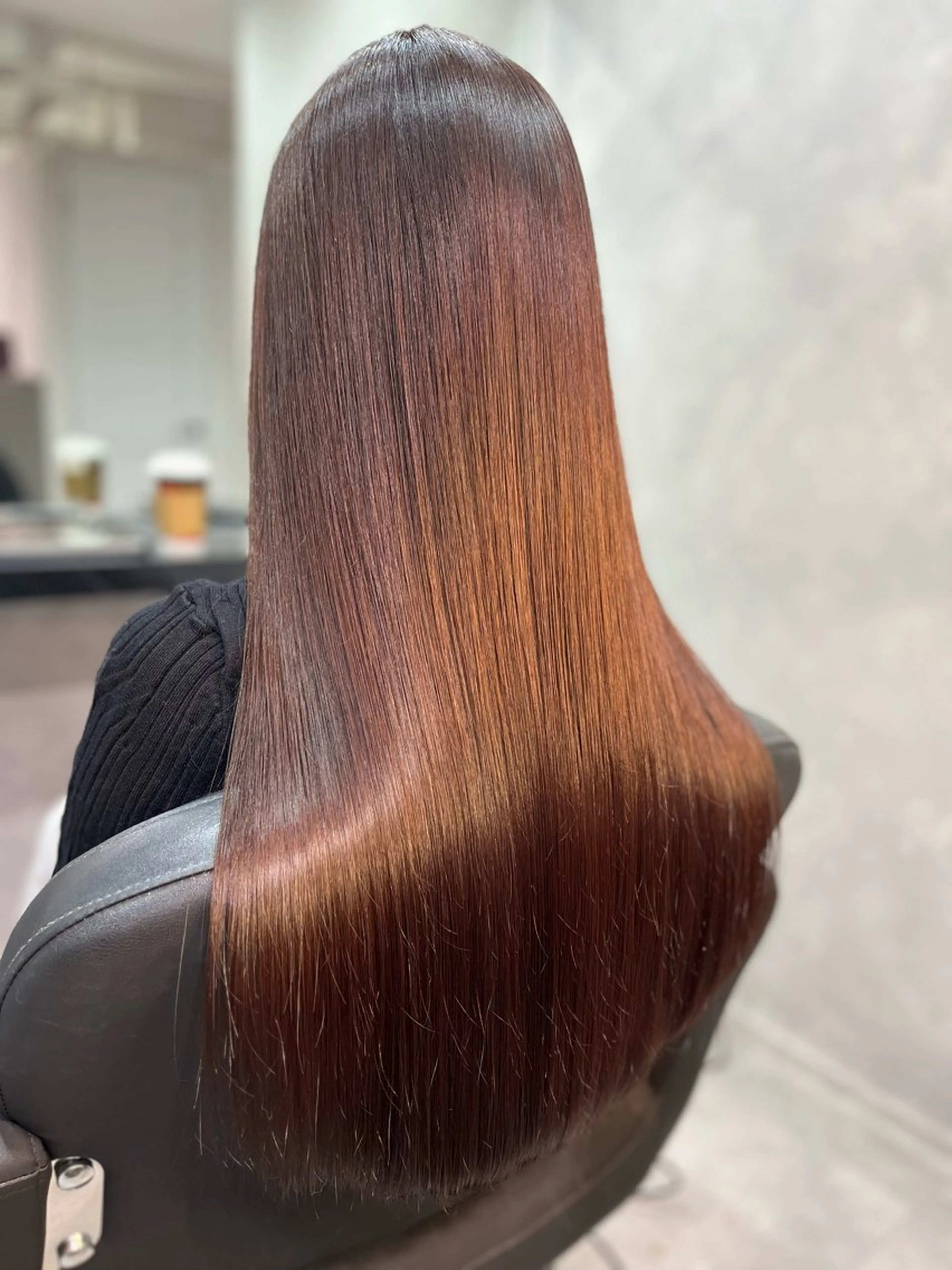 ロング パーマ 髪質改善 縮毛矯正 ストレートパーマ 縮毛矯正 トリートメント 美髪艶髪✨️/千種 さなのヘアスタイル