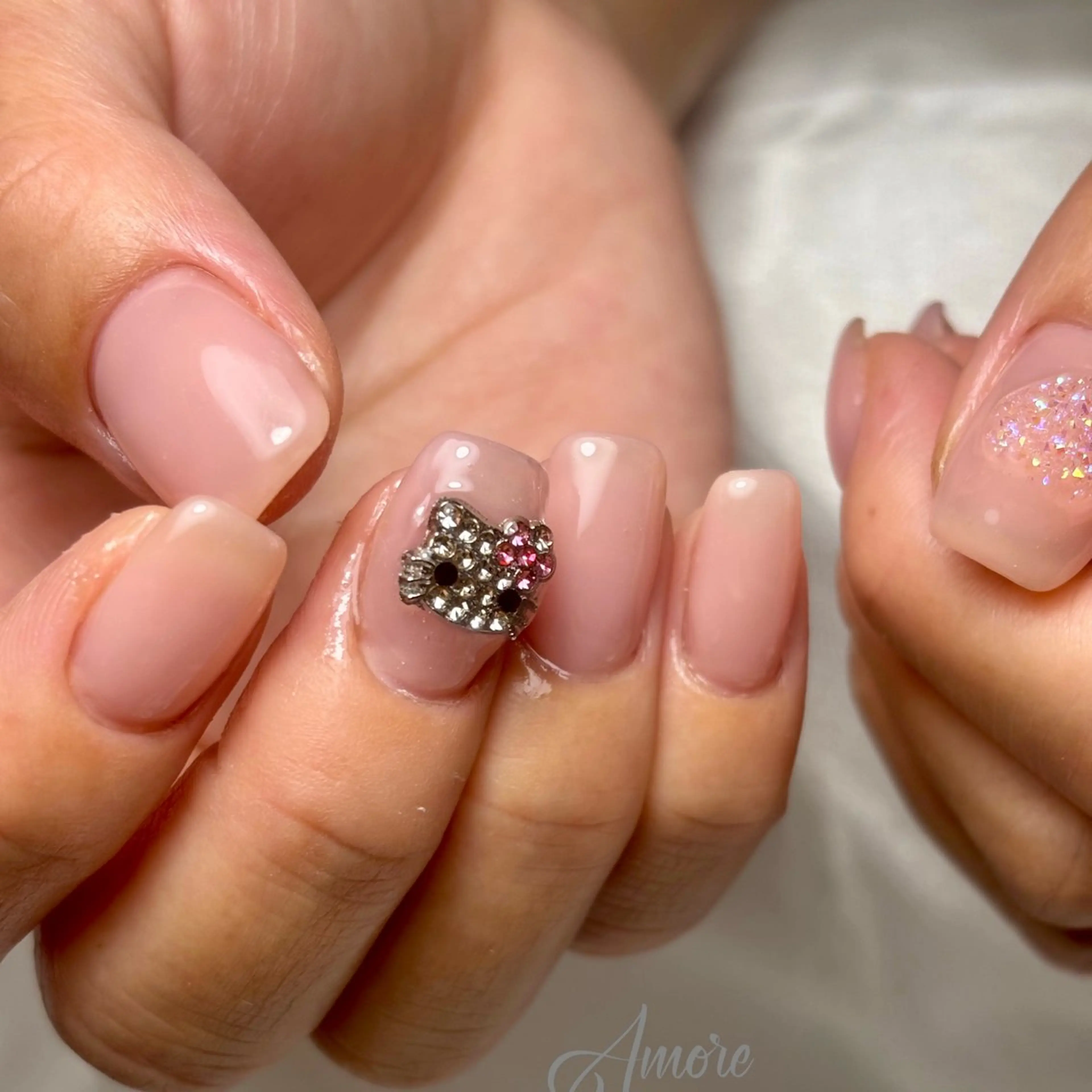 ネイル 桜ネイル ジェルネイル キラキラネイル 韓国ネイル マグネットネイル You kyehwaのネイルデザイン