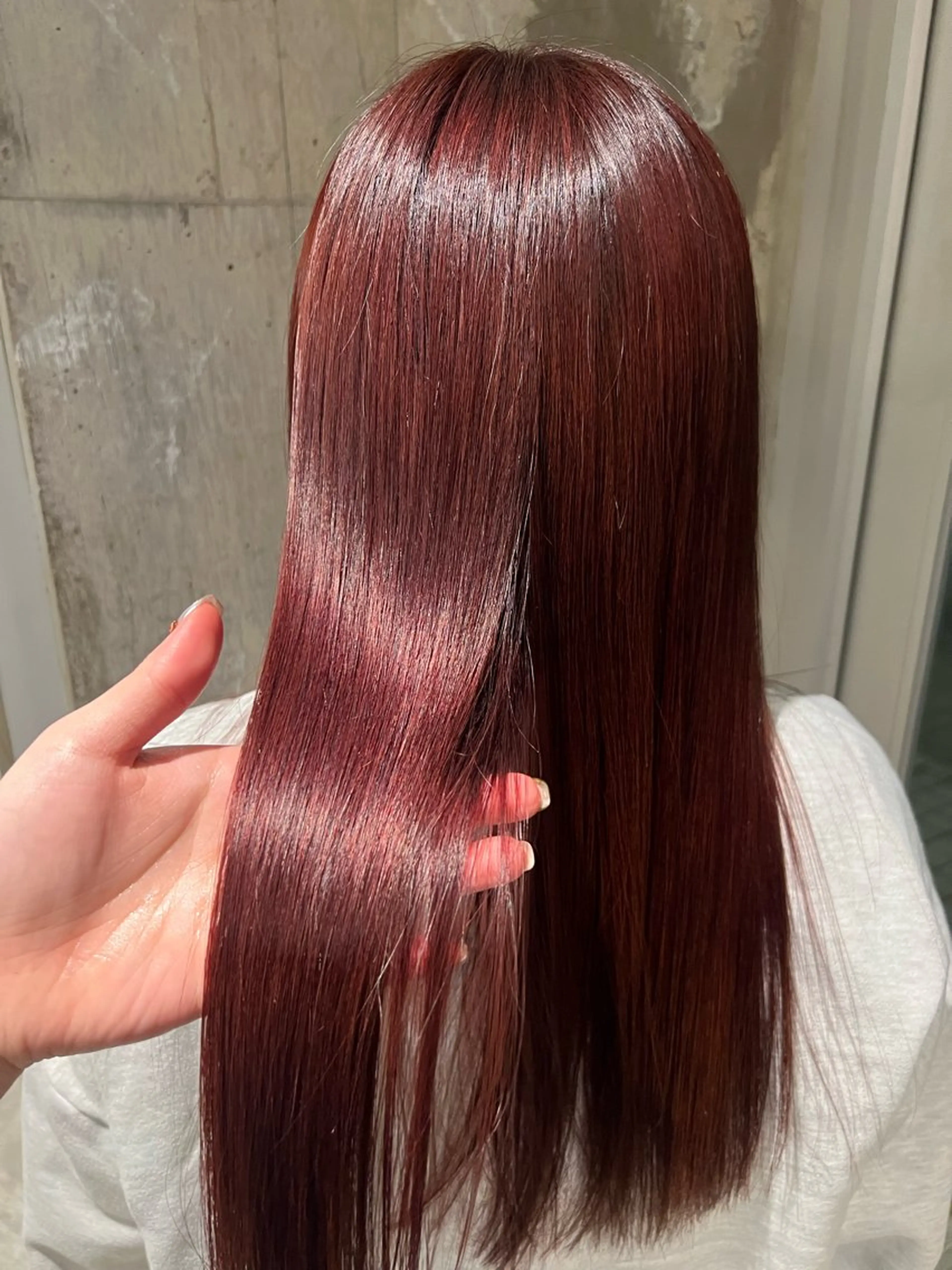 ロング カット ヘアカラー トリートメント piilo／ 岩花梨乃のヘアスタイル