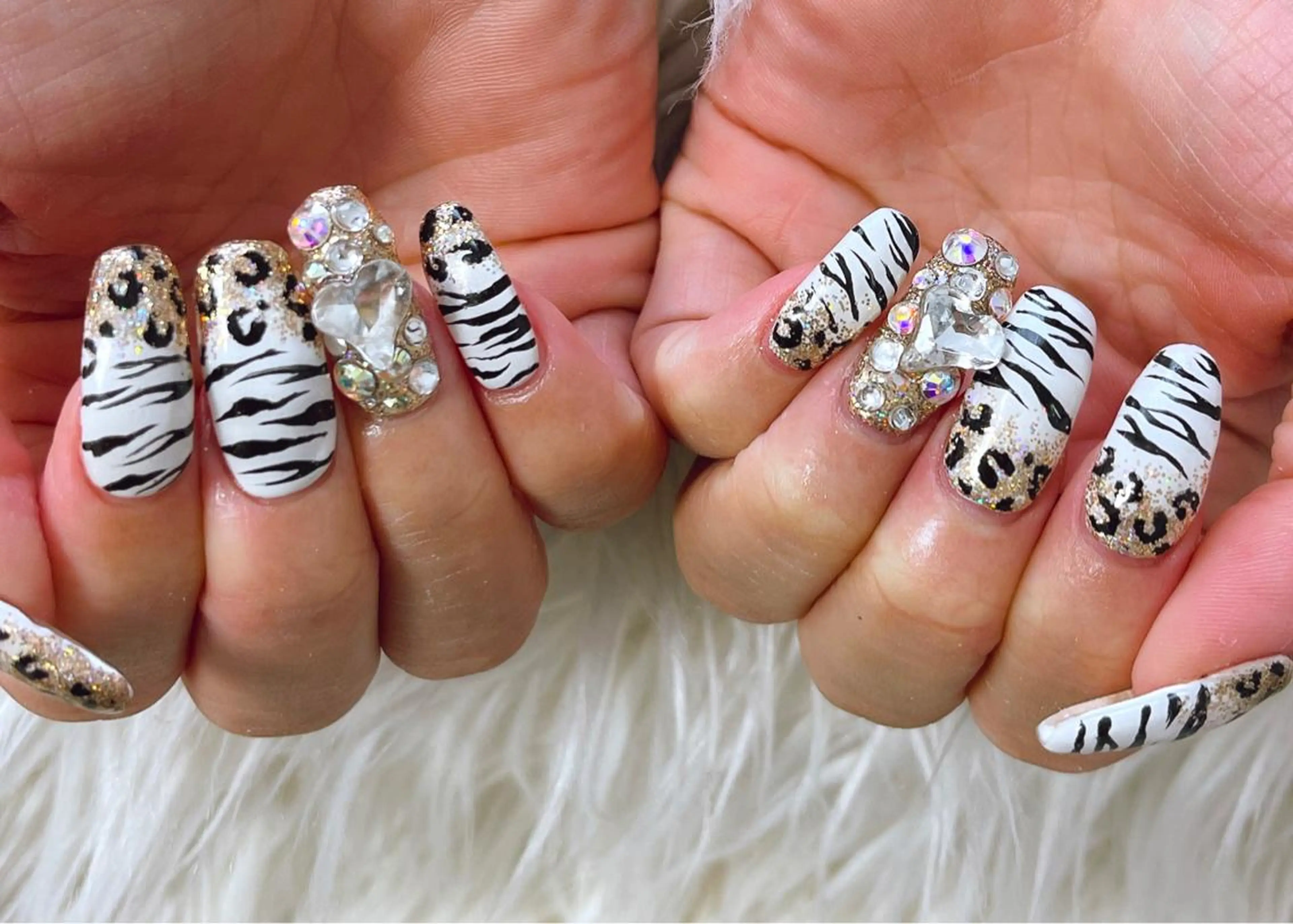 ネイル アニマル柄 スクエアネイル ハンドネイル celica所属・松田 由真のネイルデザイン