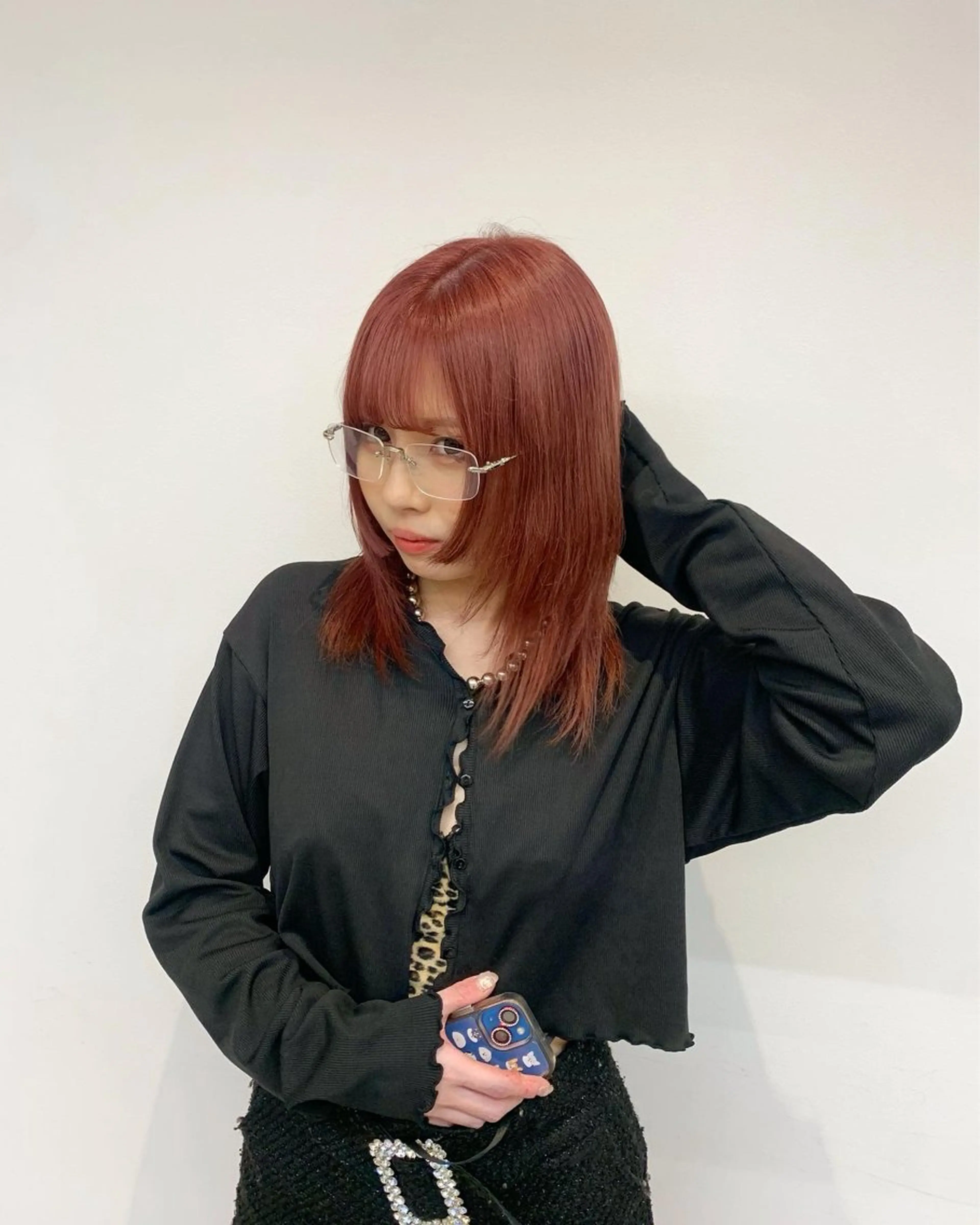 ミディアム カラー ベージュカラー ブリーチ ピンクカラー ピンクベージュ 髪質改善 ೀyuikaのヘアスタイル