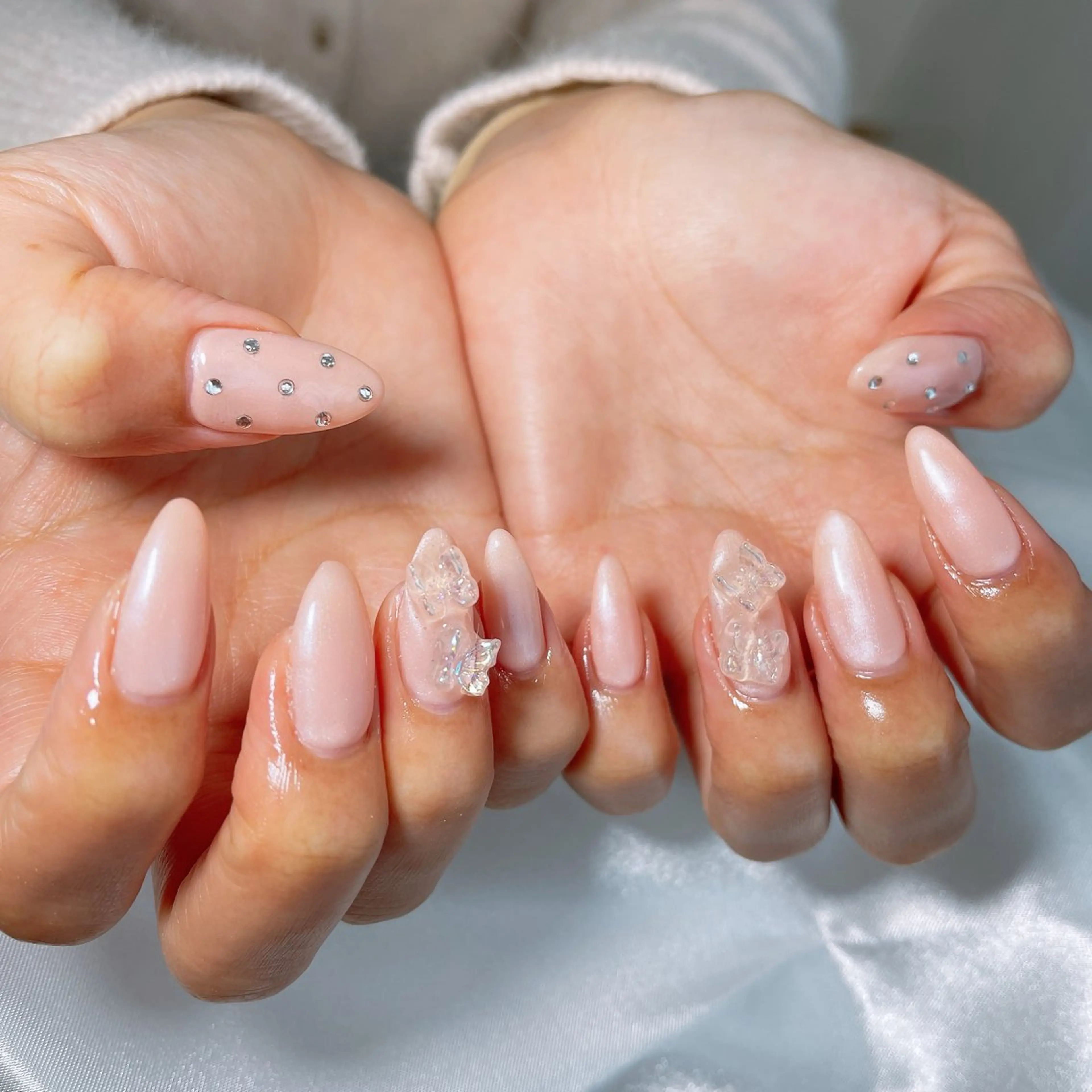 ネイル ピンク 春ネイル ハンドネイル Mynail MIZUNOのネイルデザイン