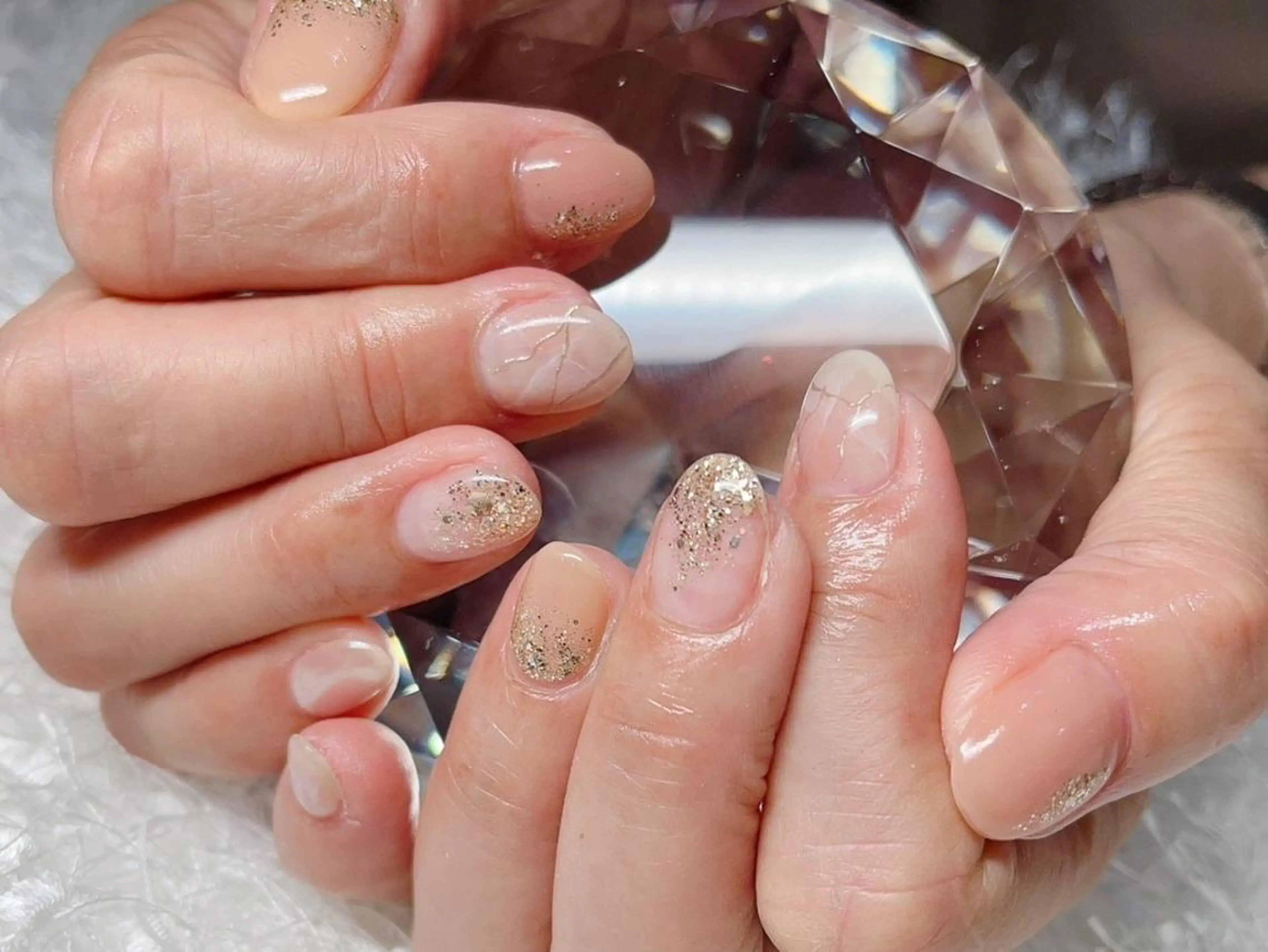 ネイル 長さ出し フレンチネイル ジェルネイル グラデーション 韓国ネイル ハンドネイル Nail&eye Belire 新宿のネイルデザイン