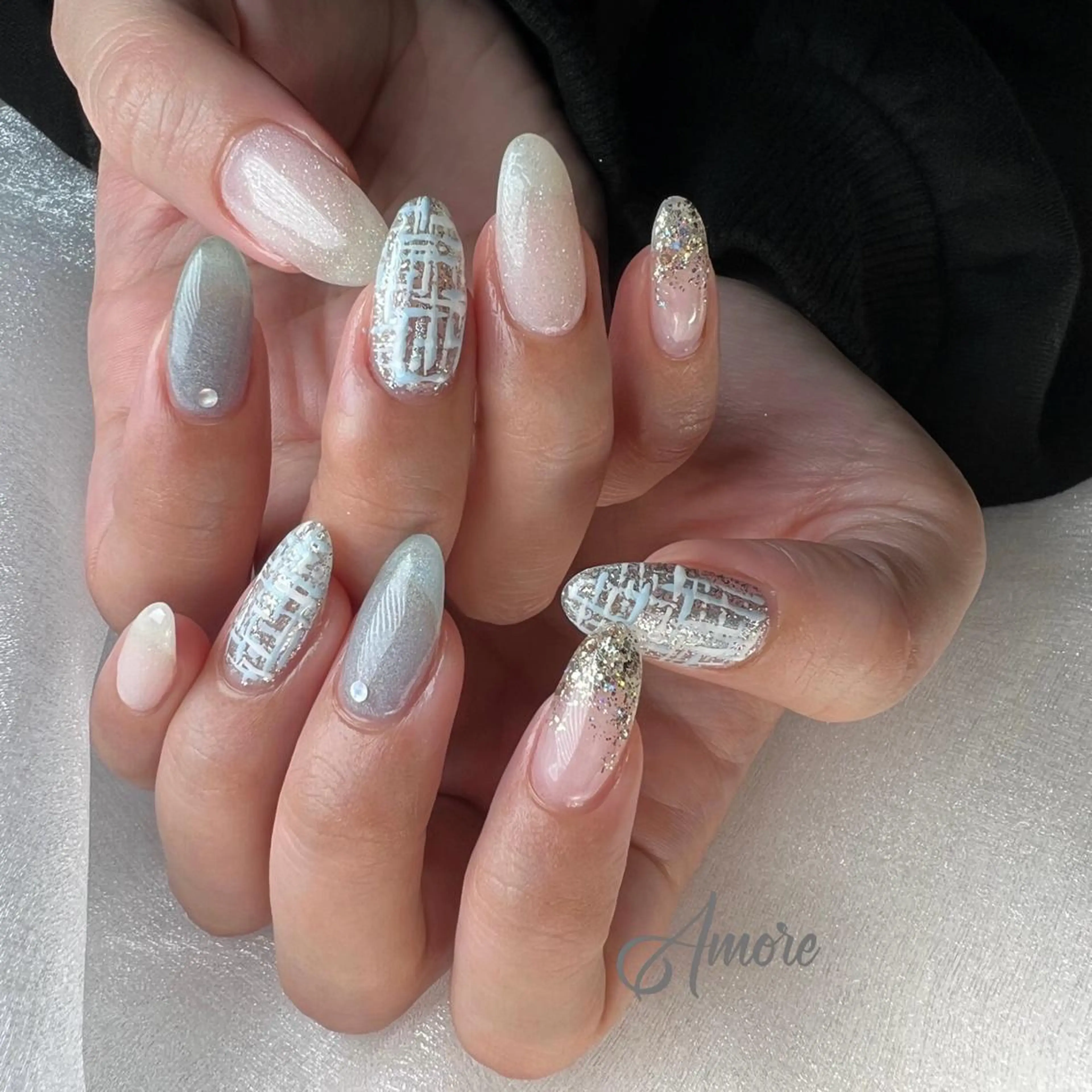 ネイル ジェルネイル ミラーネイル オフィスネイル パラジェル You kyehwaのネイルデザイン