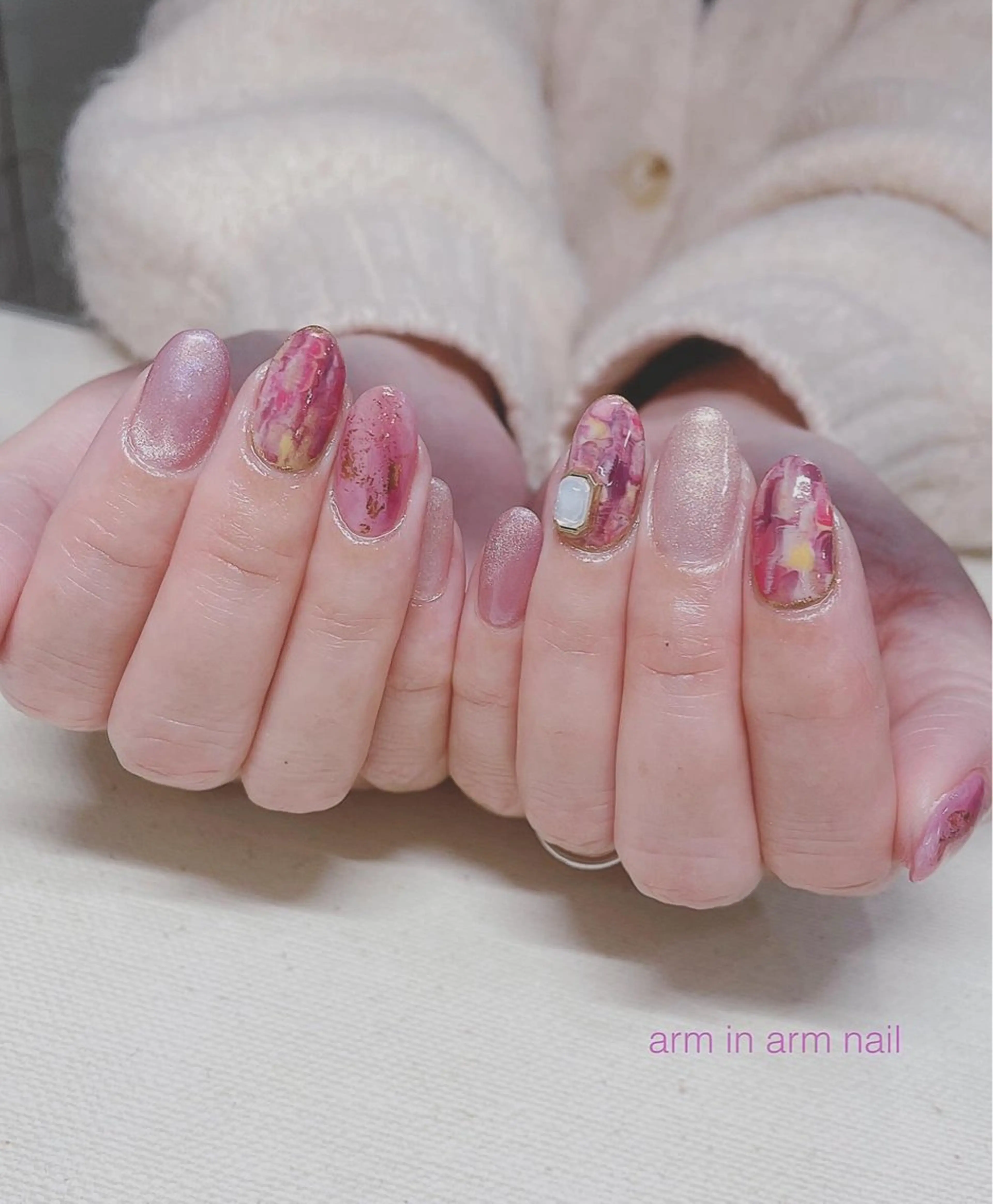 ネイル arm in arm ︎✿Yamamotoのマツエク・マツパデザイン