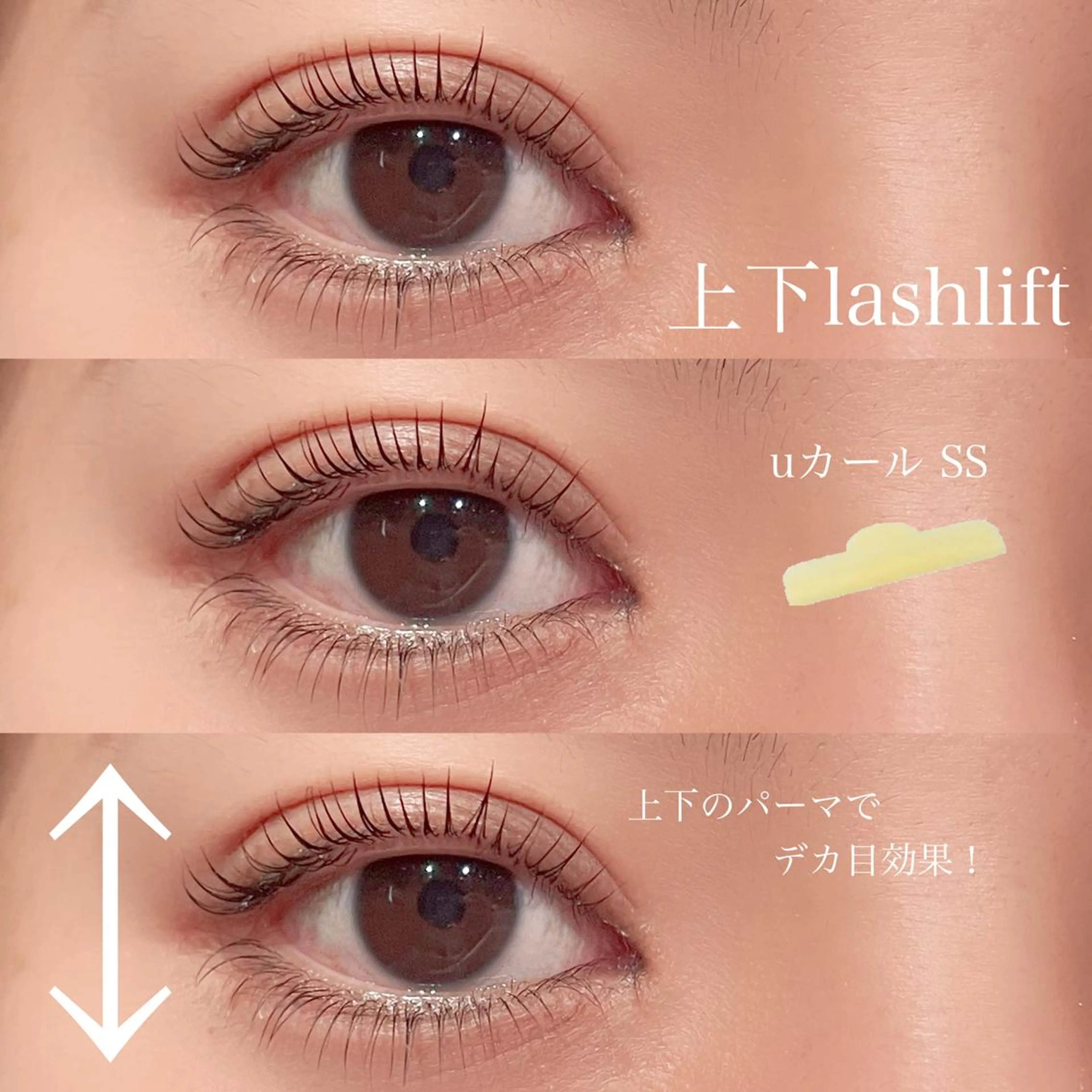 上下まつげパーマ(コーティングTR付) ¥9500の写真