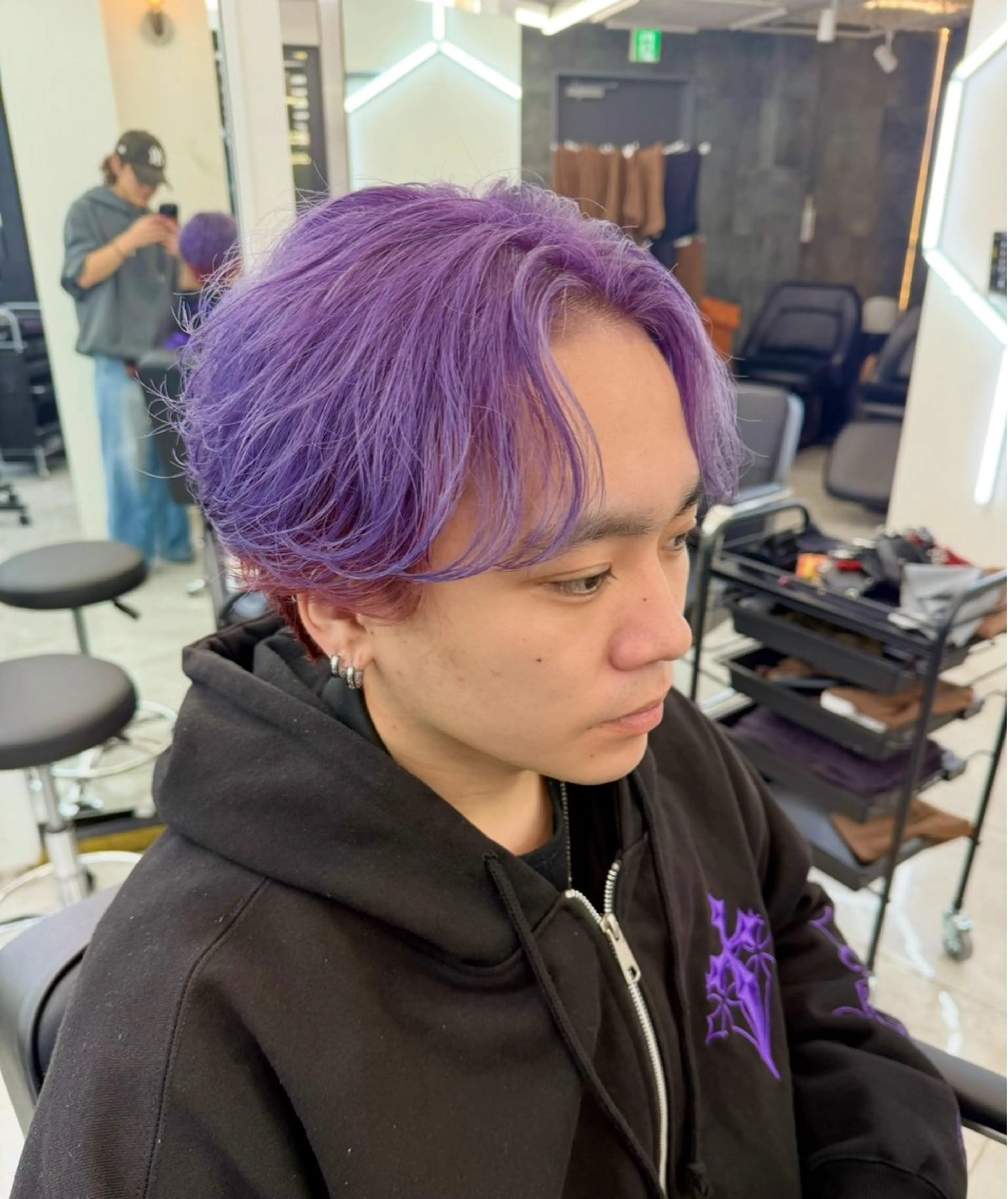 ミディアム カラー メンズ カット ヘアカラー メンズ特化美容師/ 四辻 凱斗のヘアスタイル