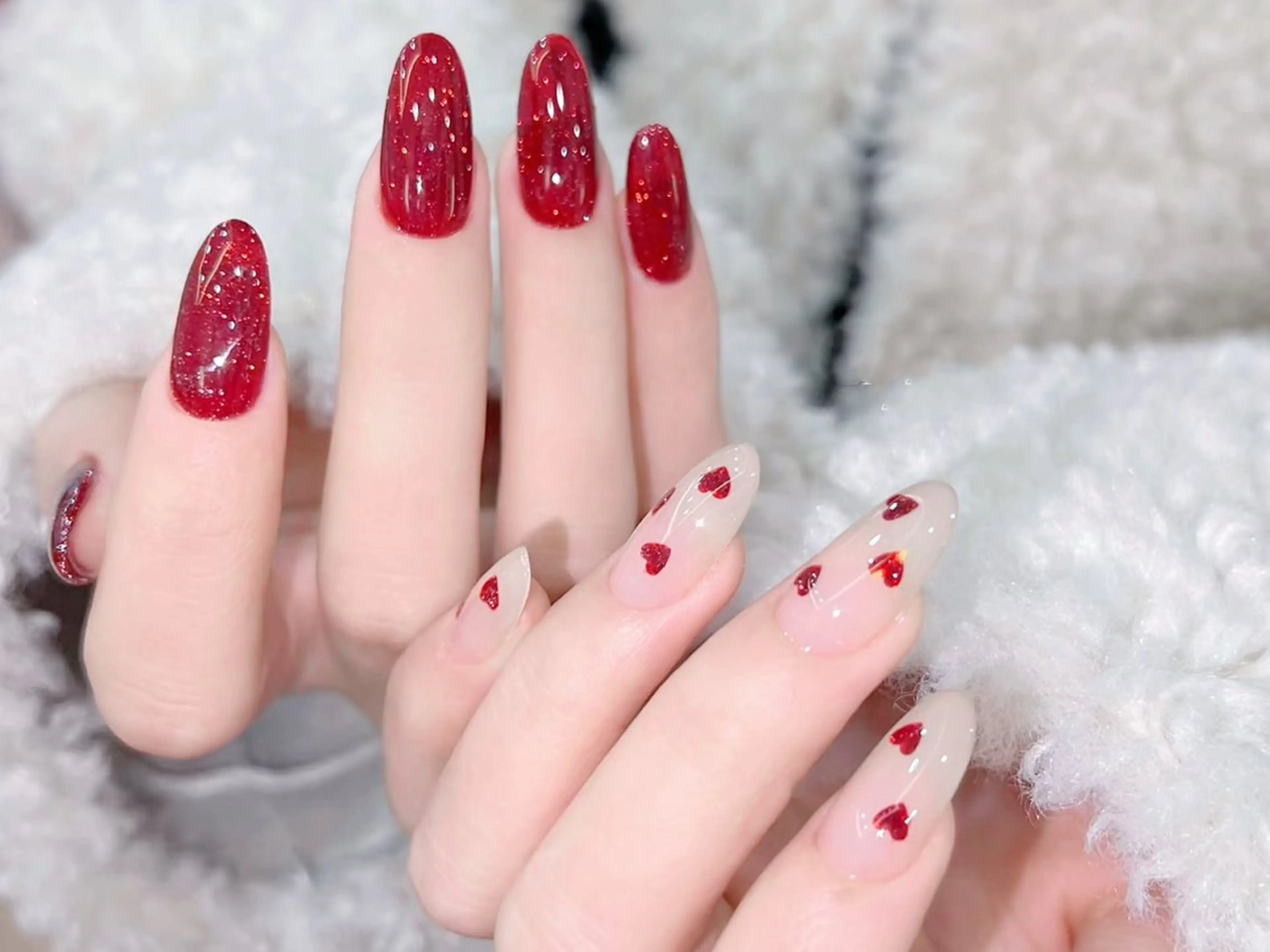 ネイル オーロラネイル チークネイル 長さ出し フットネイル フレンチネイル ハンドネイル ハンドケア Zz nail salonのネイルデザイン