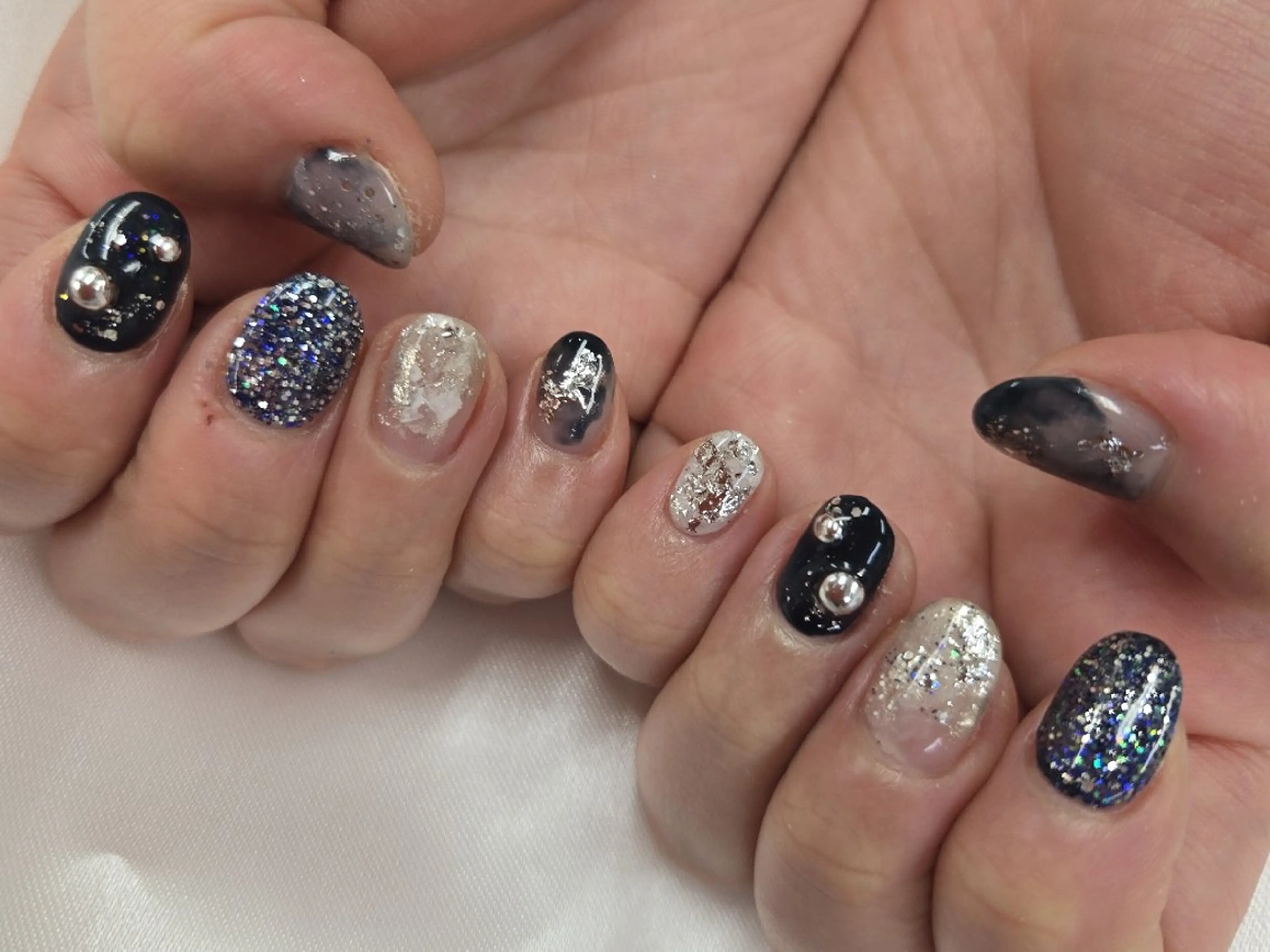 ネイル アートネイル オーロラネイル チークネイル ジェルネイル グラデーション ハンドネイル 河野ちえ (雑誌掲載サロン)のネイルデザイン