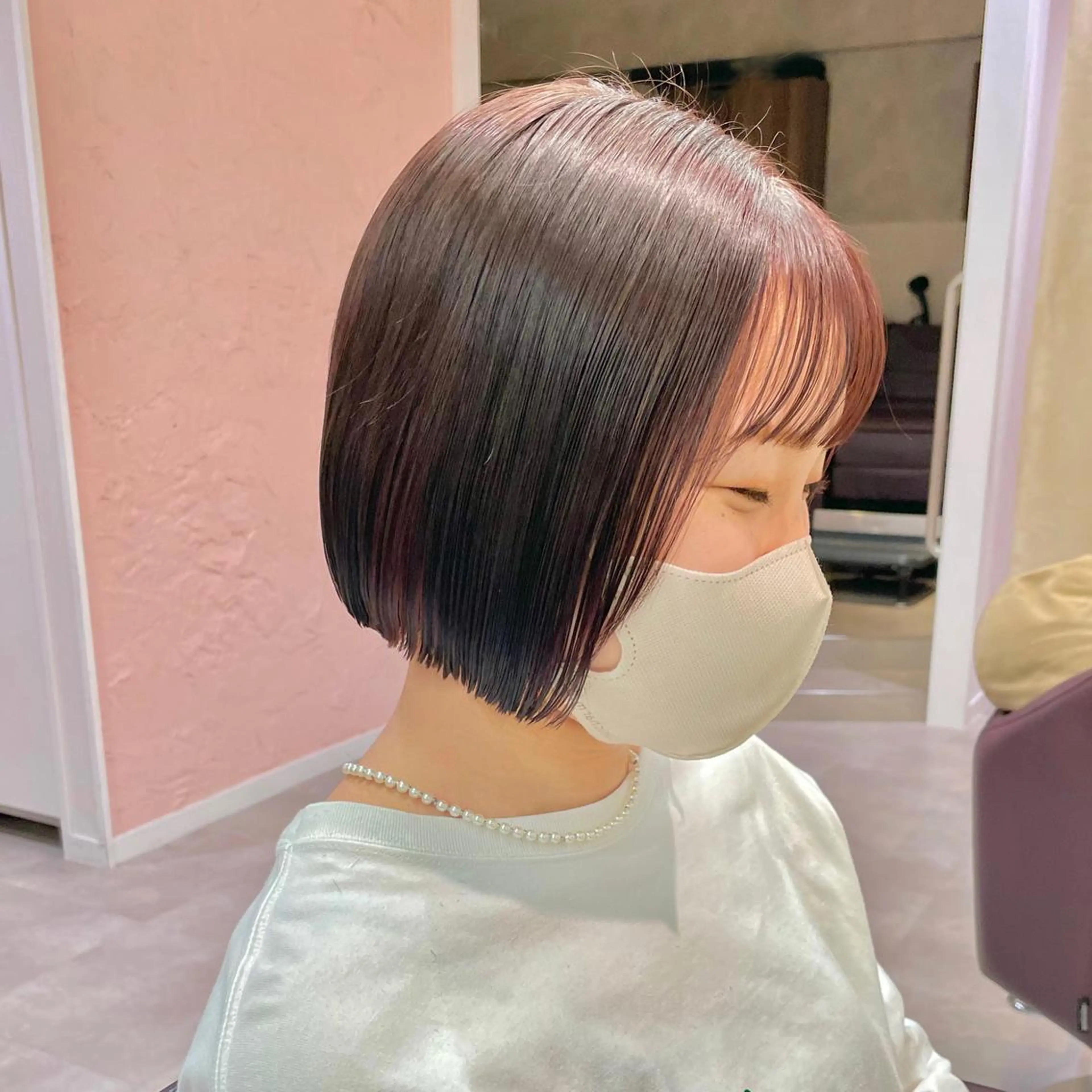 ミディアム カラー カット ヘアカラー トリートメント ショート/ボブ 🌟齋藤ほのかのヘアスタイル