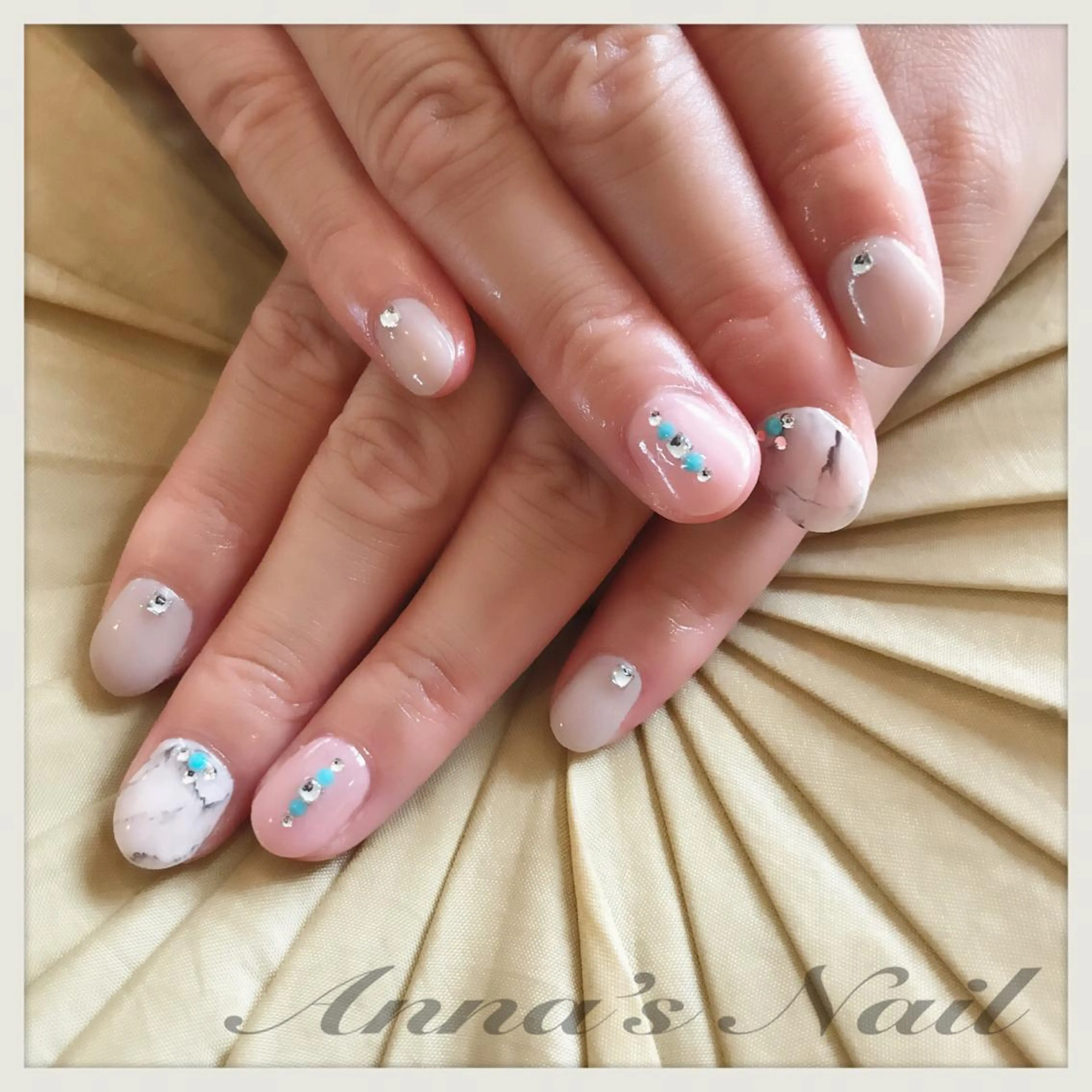 ネイル 大理石ネイル(マーブル) Anna’s Nail所属・清口 杏奈のネイルデザイン