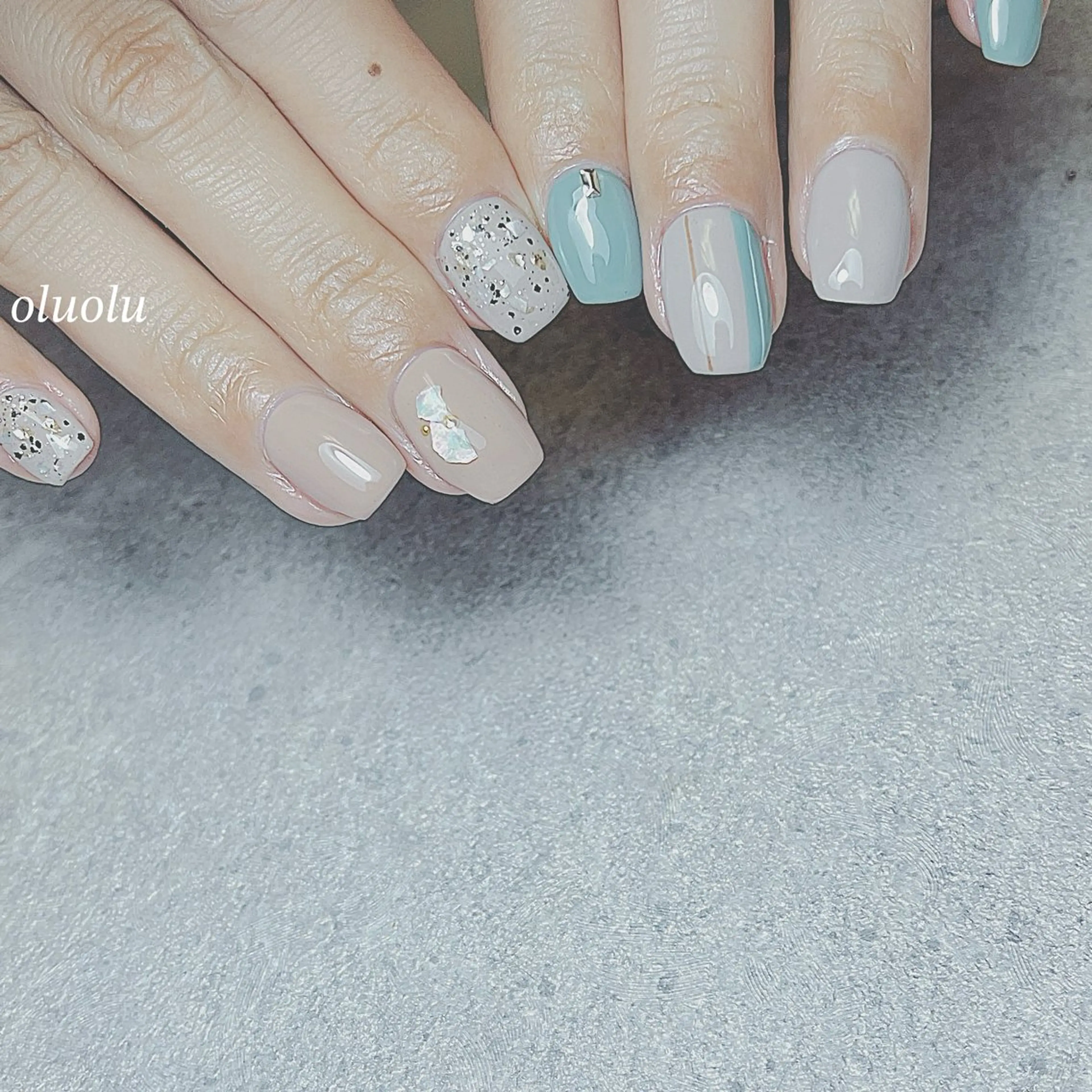 ネイル アートネイル フットネイル ジェルネイル 夏ネイル ハンドネイル 大村 紬華のネイルデザイン