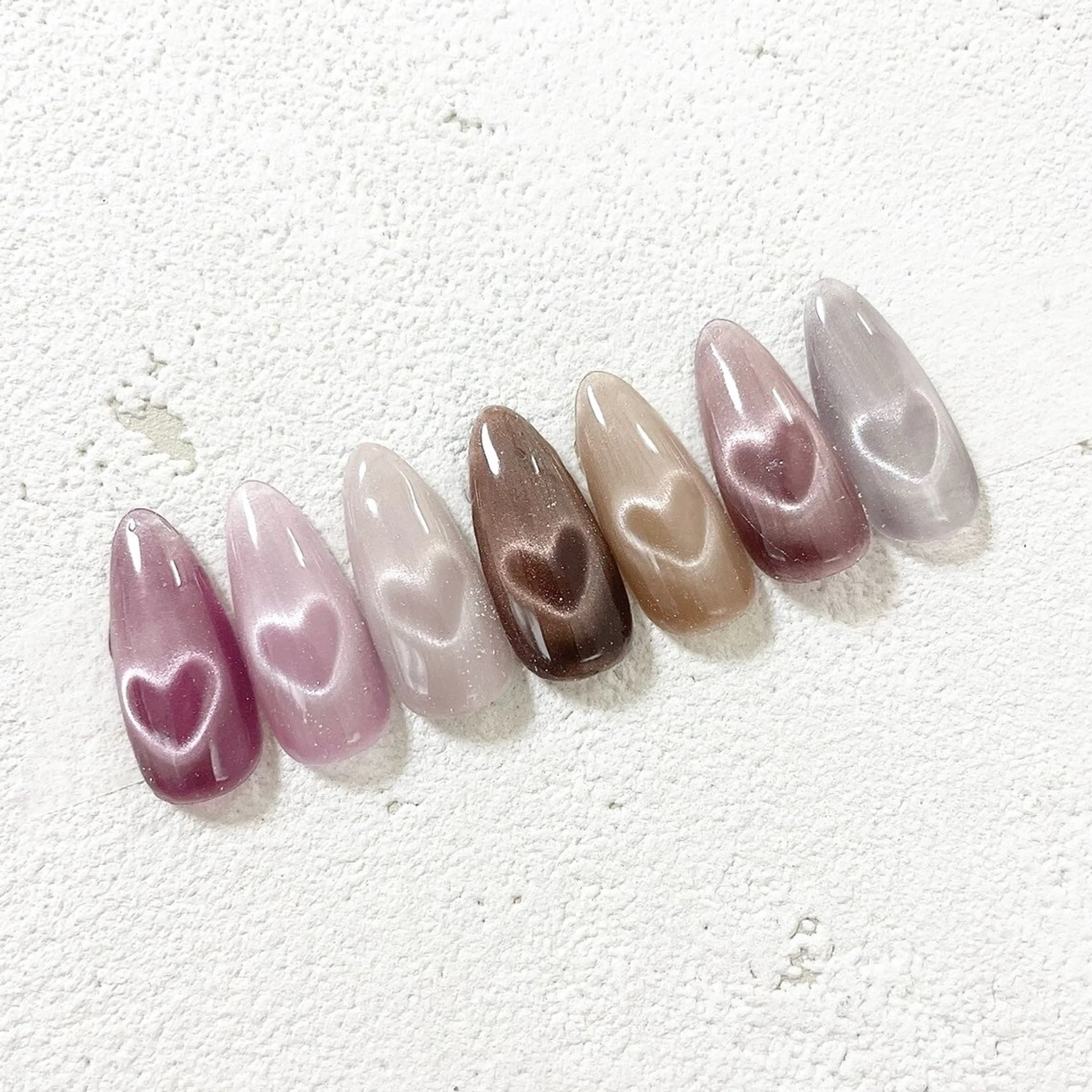 ネイル ハート マグネットネイル ハンドネイル Nail Salon muu mii王子店のネイルデザイン