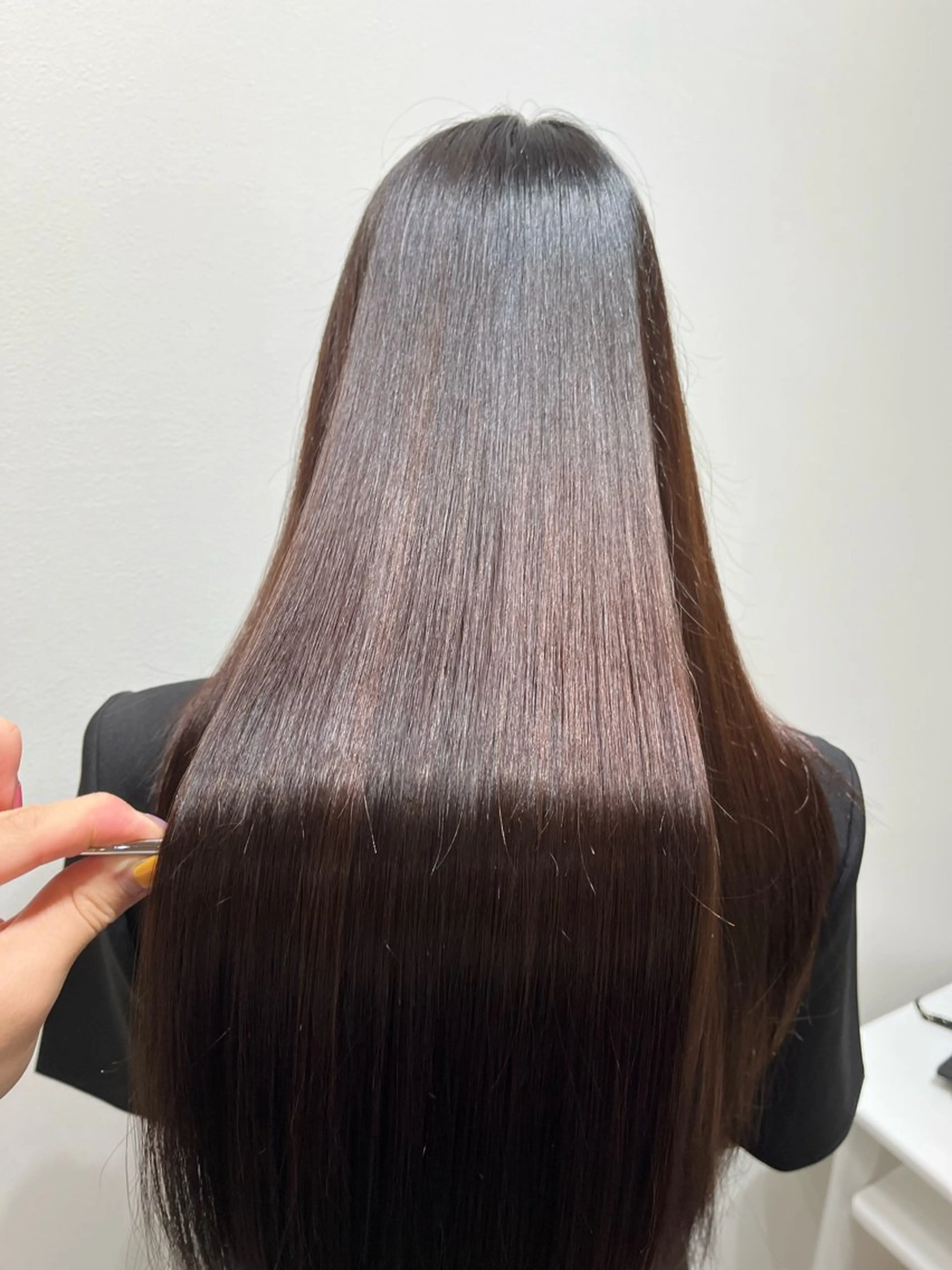ロング カット 縮毛矯正 こうき/前髪割れ癖 改善/カット/カラーのヘアスタイル