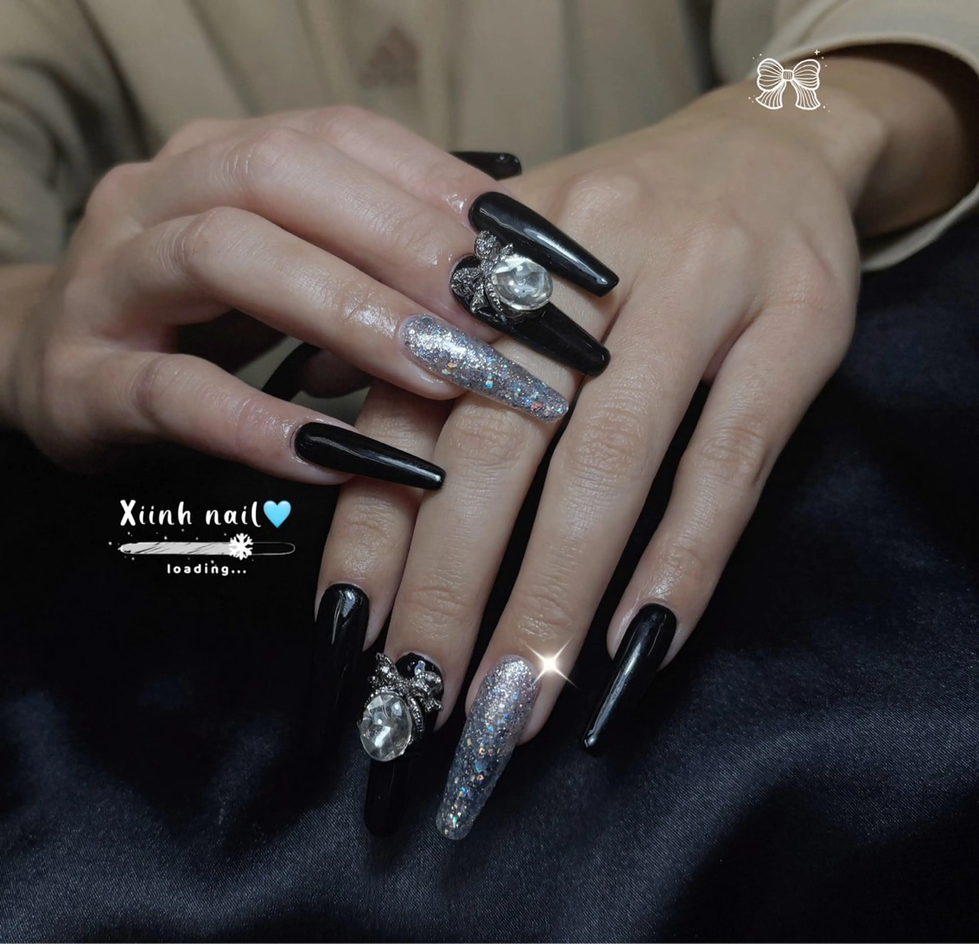 ネイル ブラウン チークネイル 桜ネイル 長さ出し フットネイル ハンドネイル XIINH NAIL SALONのネイルデザイン