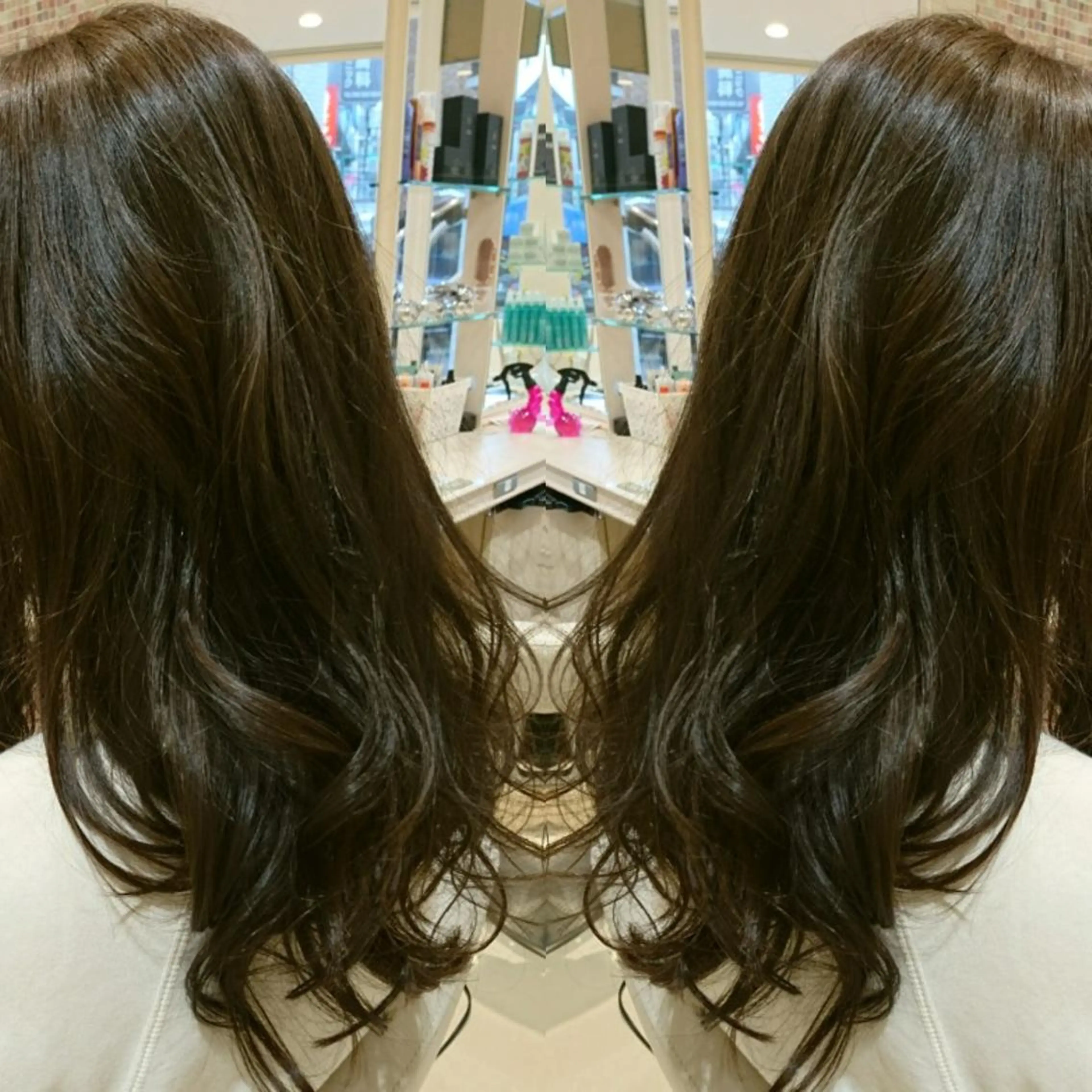 セミロング カラー グレージュ トリートメント ヘアカラー トリートメント 社内カット講師・店長 菅原賢一のヘアスタイル