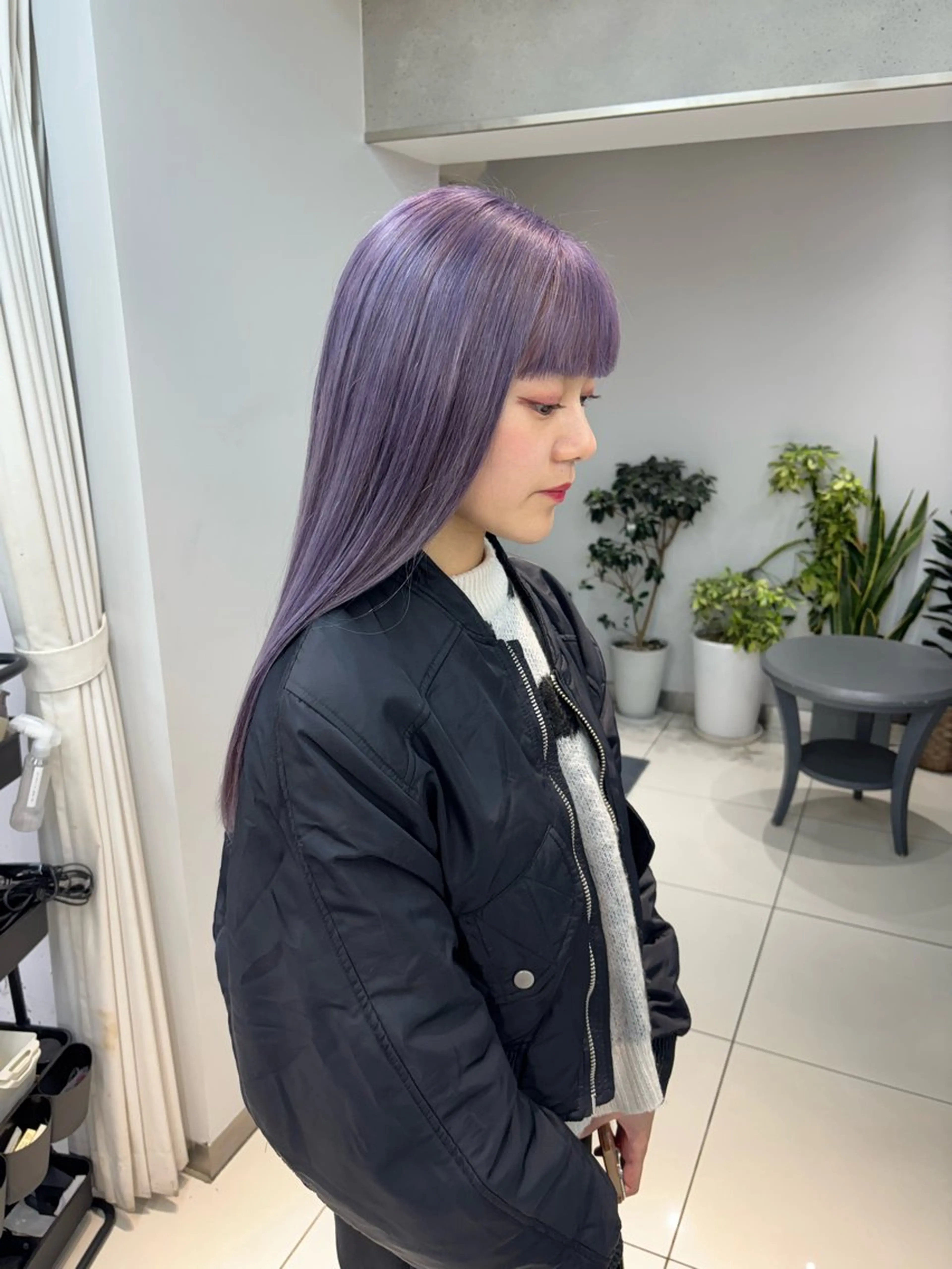 セミロング カラー ヘアアレンジ ボブ/透明感ベージュ 🫧クルミ🌟のヘアスタイル