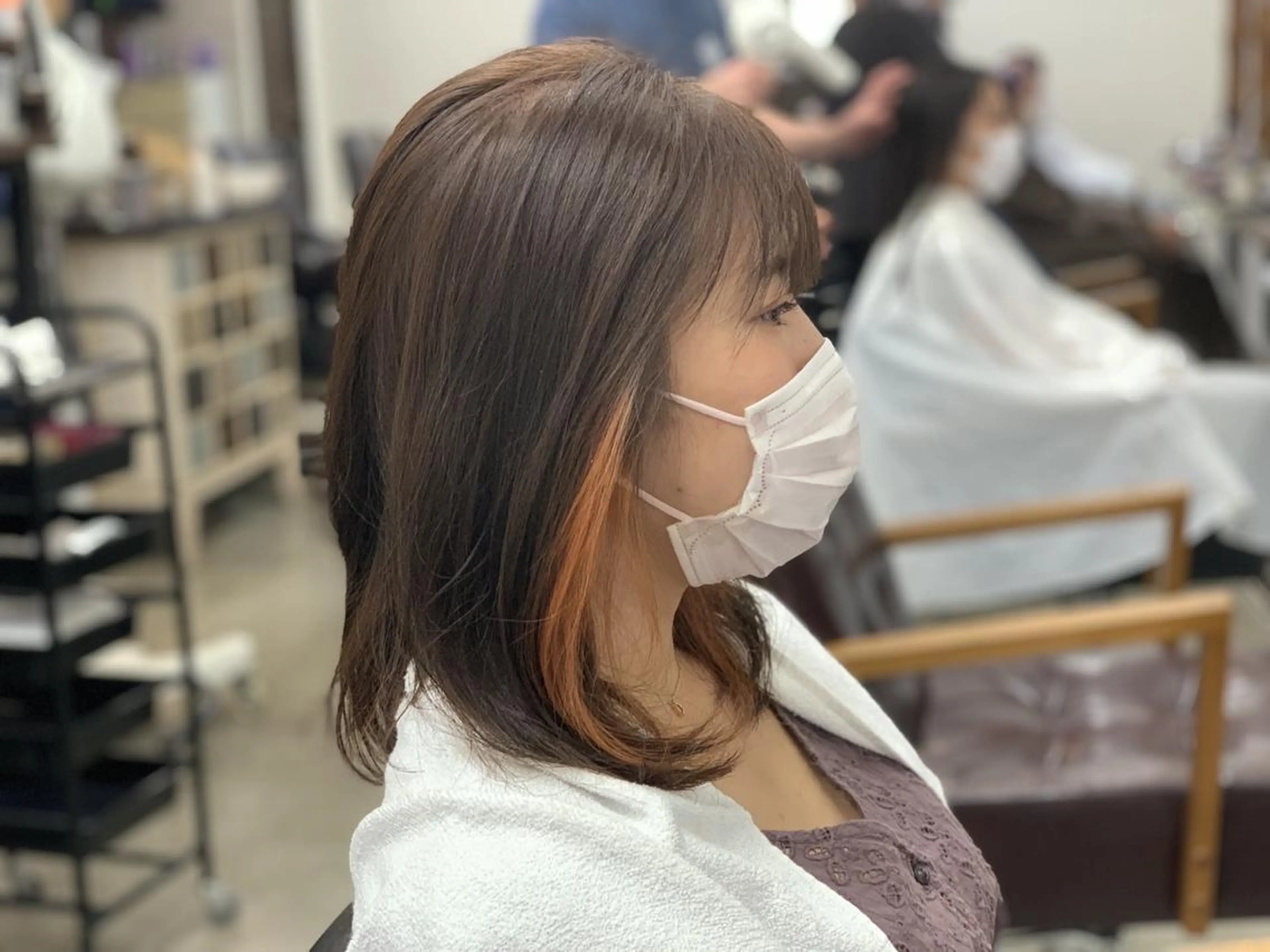 ミディアム 🌸星名 萌々🌸 Recharme新保のヘアスタイル