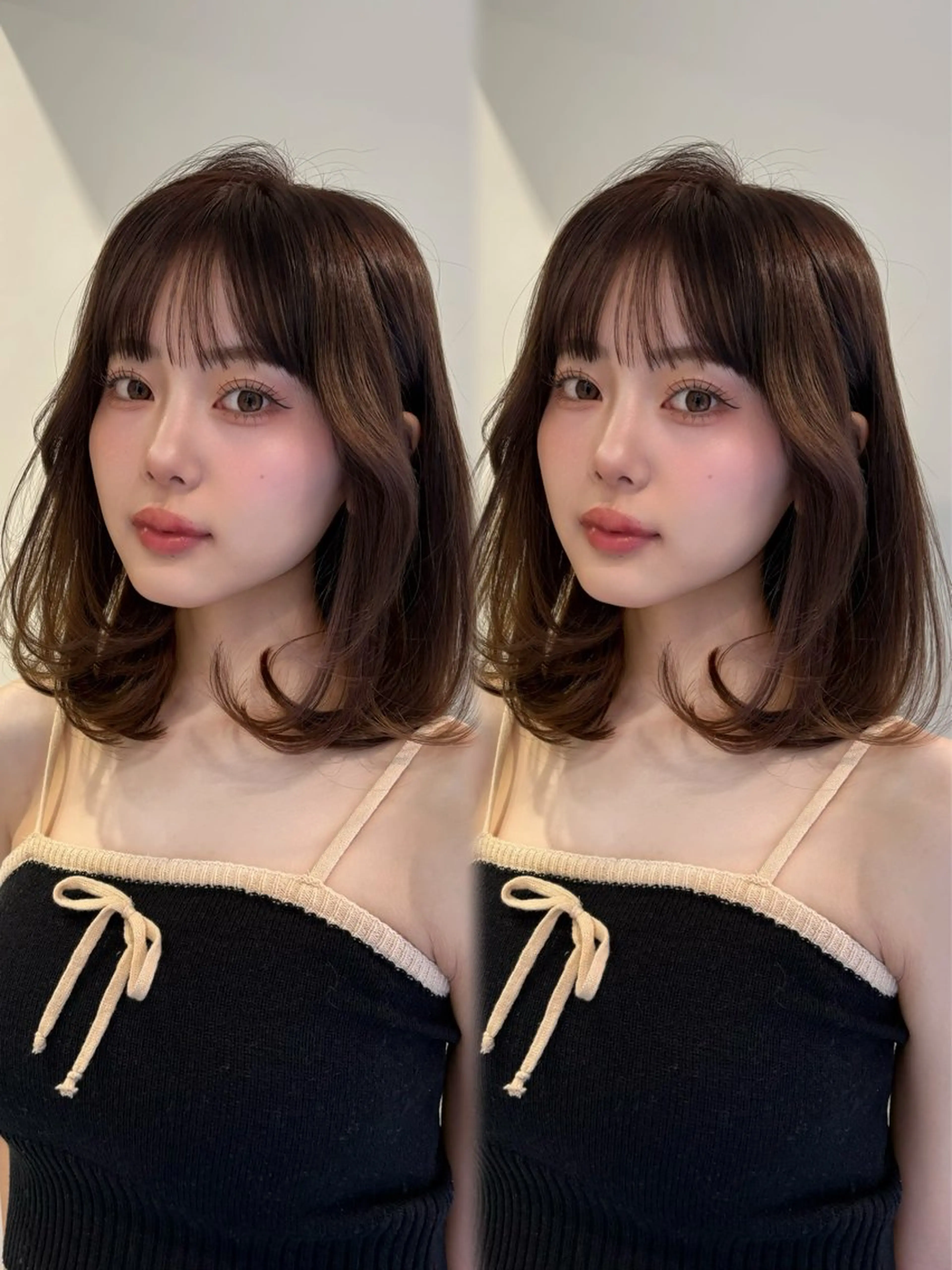 ミディアム カラー ヘアカラー トリートメント 透明感カラー Jilblanアオイのヘアスタイル