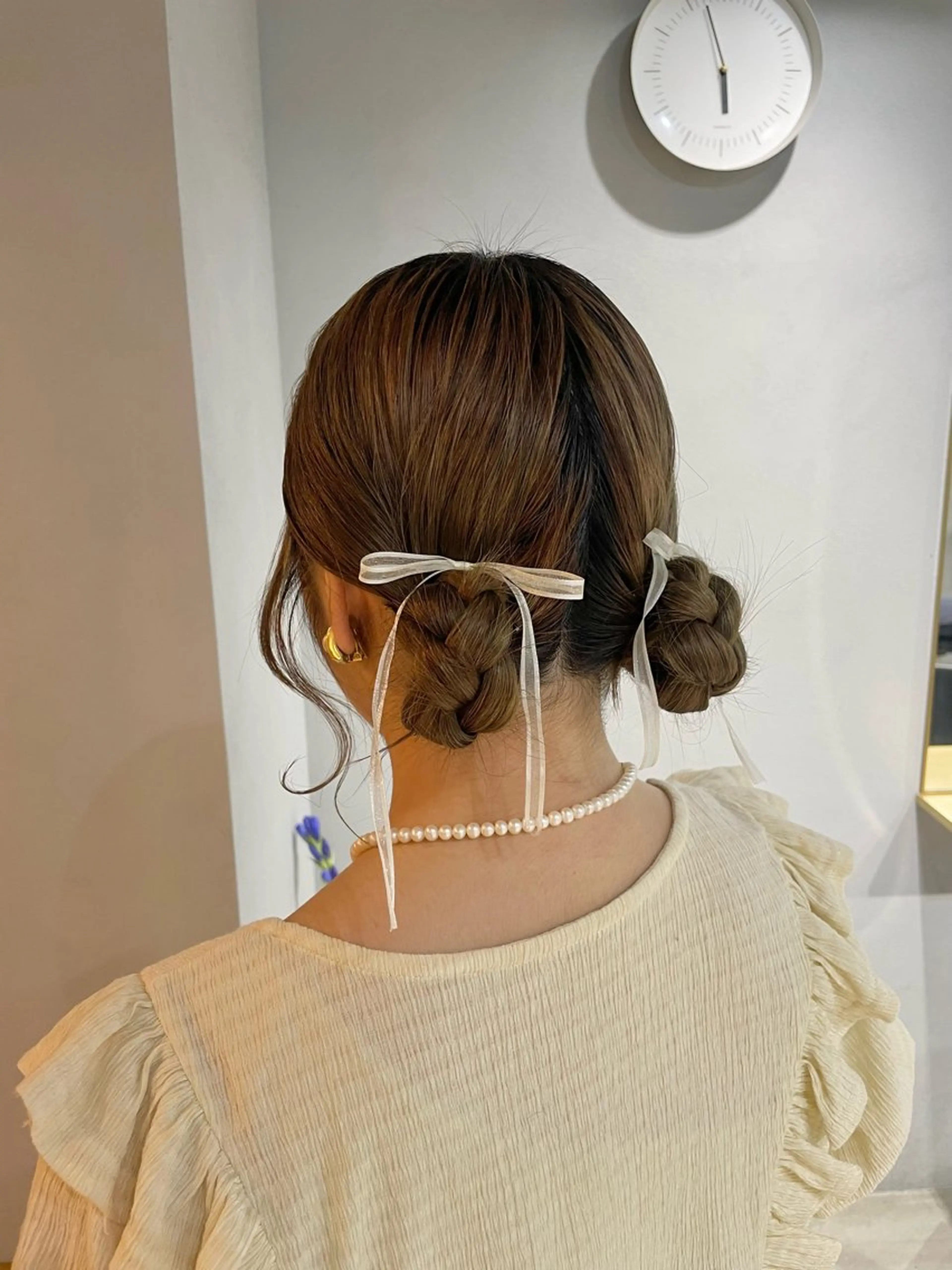 ミディアム ヘアアレンジ 【arc】Ruri コテ巻き風パーマのヘアスタイル