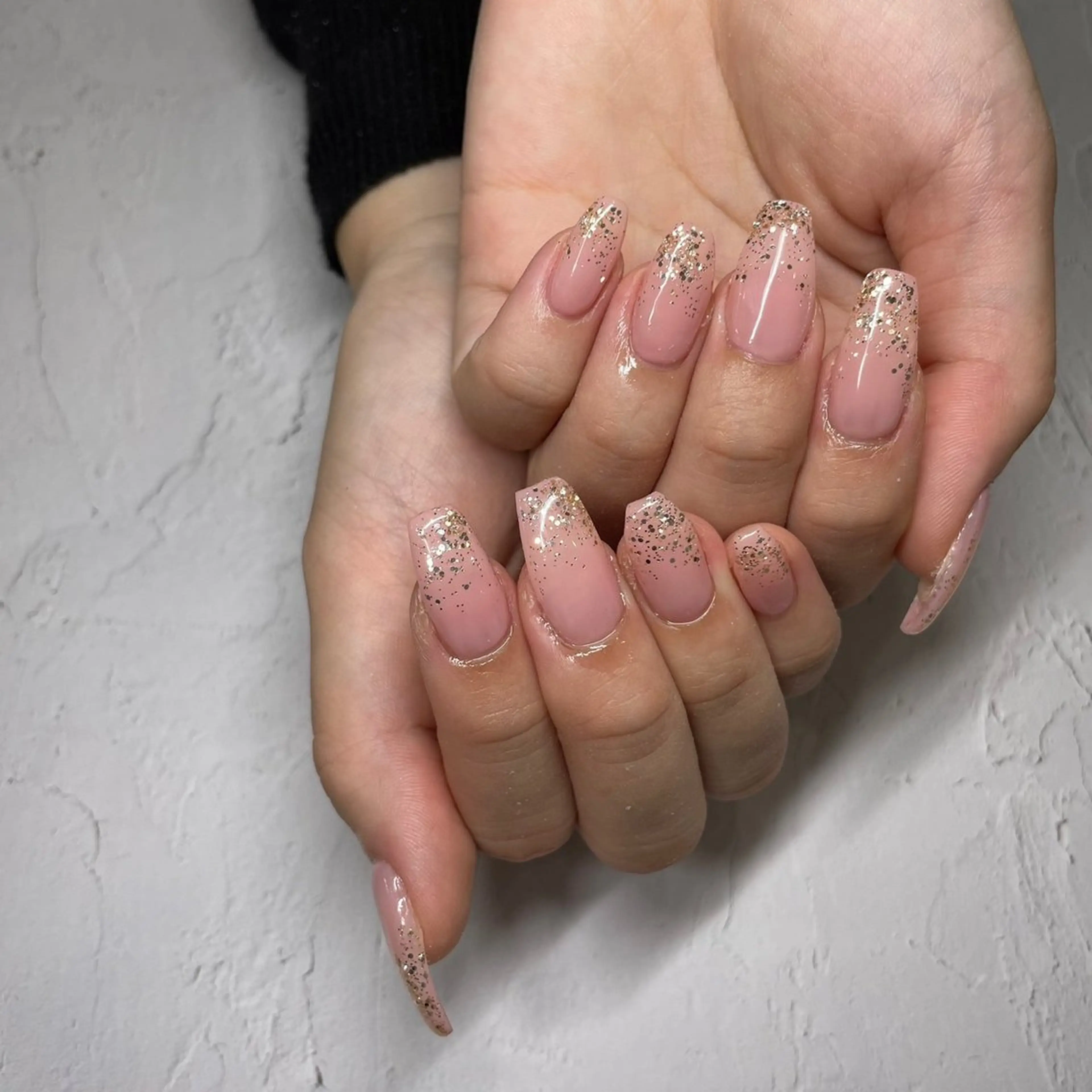 ネイル グラデーション ラメ(グリッター) ラメグラデーション ハンドネイル momo 京橋のネイルデザイン