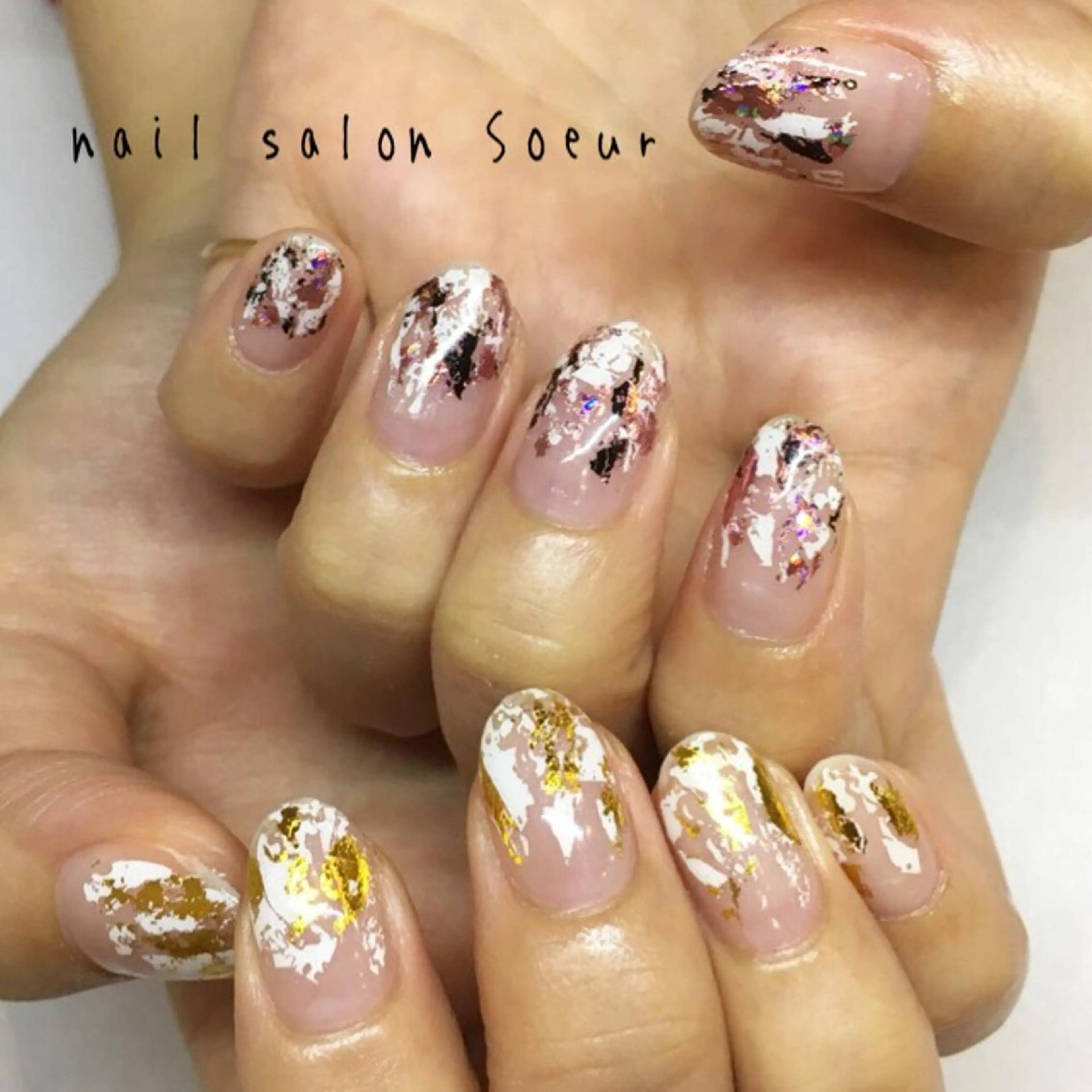 ネイル アートネイル クリアネイル ジェルネイル ハンドネイル nail salon Soeurのネイルデザイン