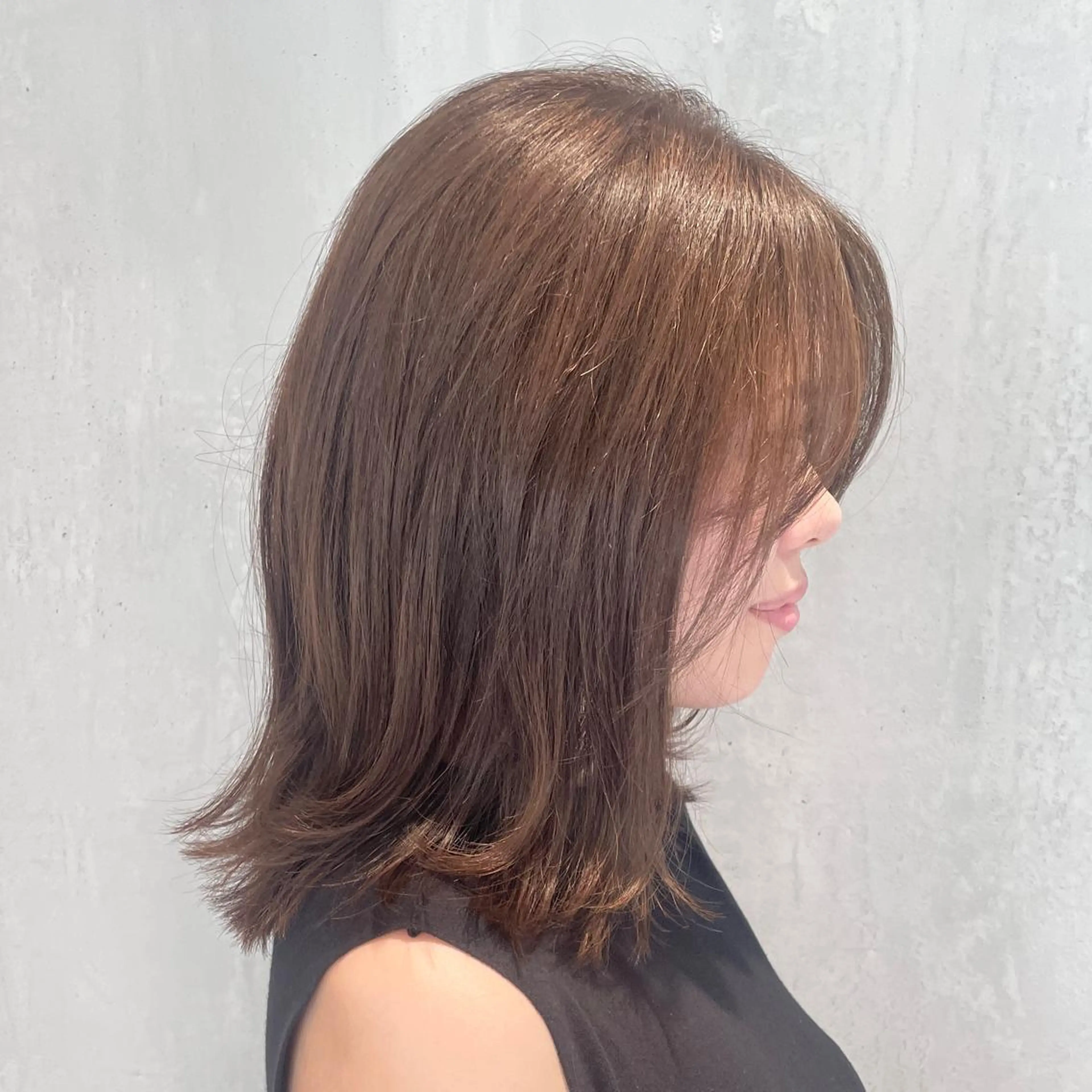 ミディアム カラー ハイライトカラー ハイライト カット ヘアカラー トリートメント ヘッドスパ DX SHARE SALON所属・matka白髪ぼかし 大人ヘア/KEIKOのヘアスタイル