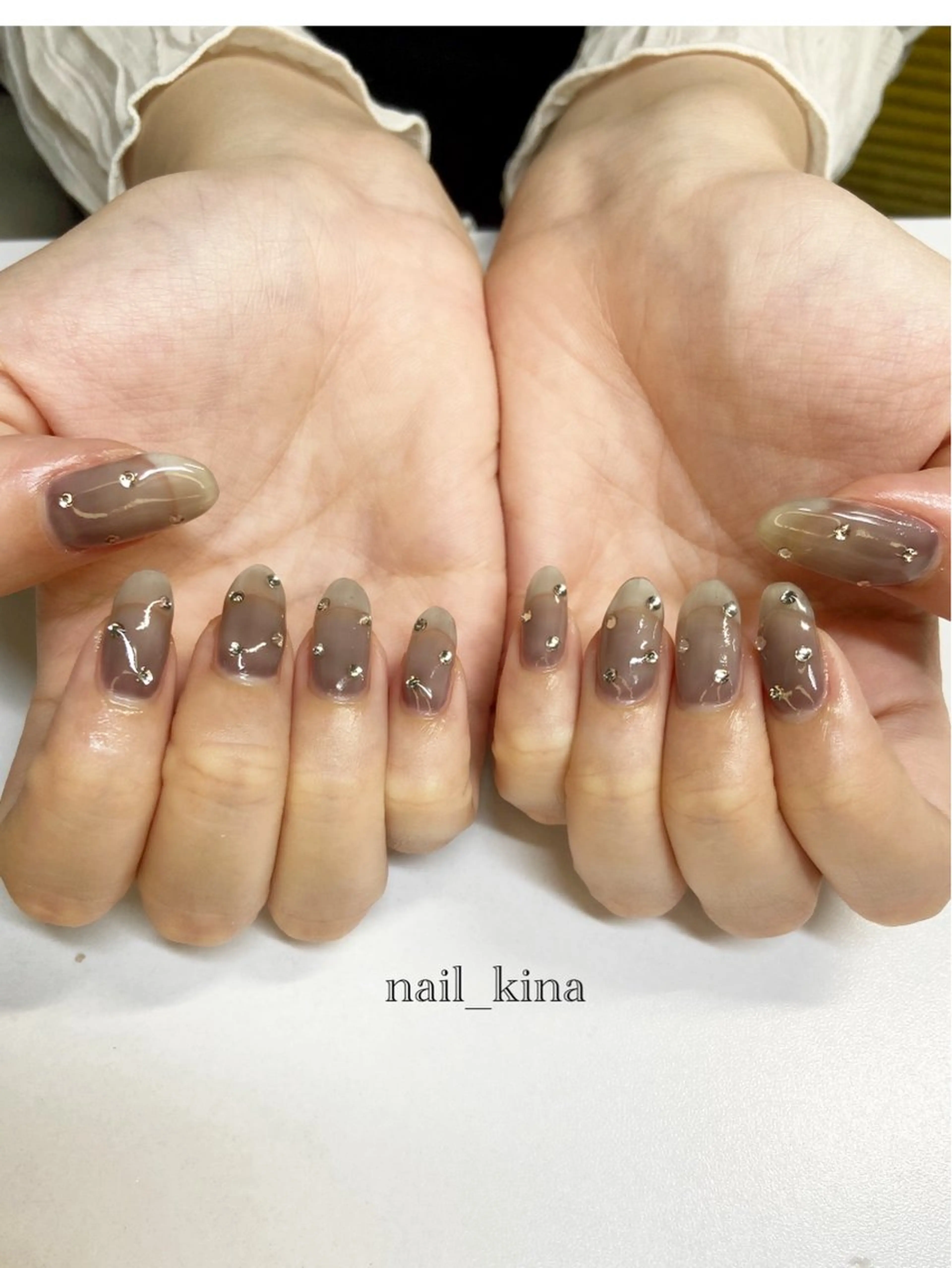 ネイル フラッシュネイル マグネットネイル ワンカラーネイル nail_ kinaのネイルデザイン