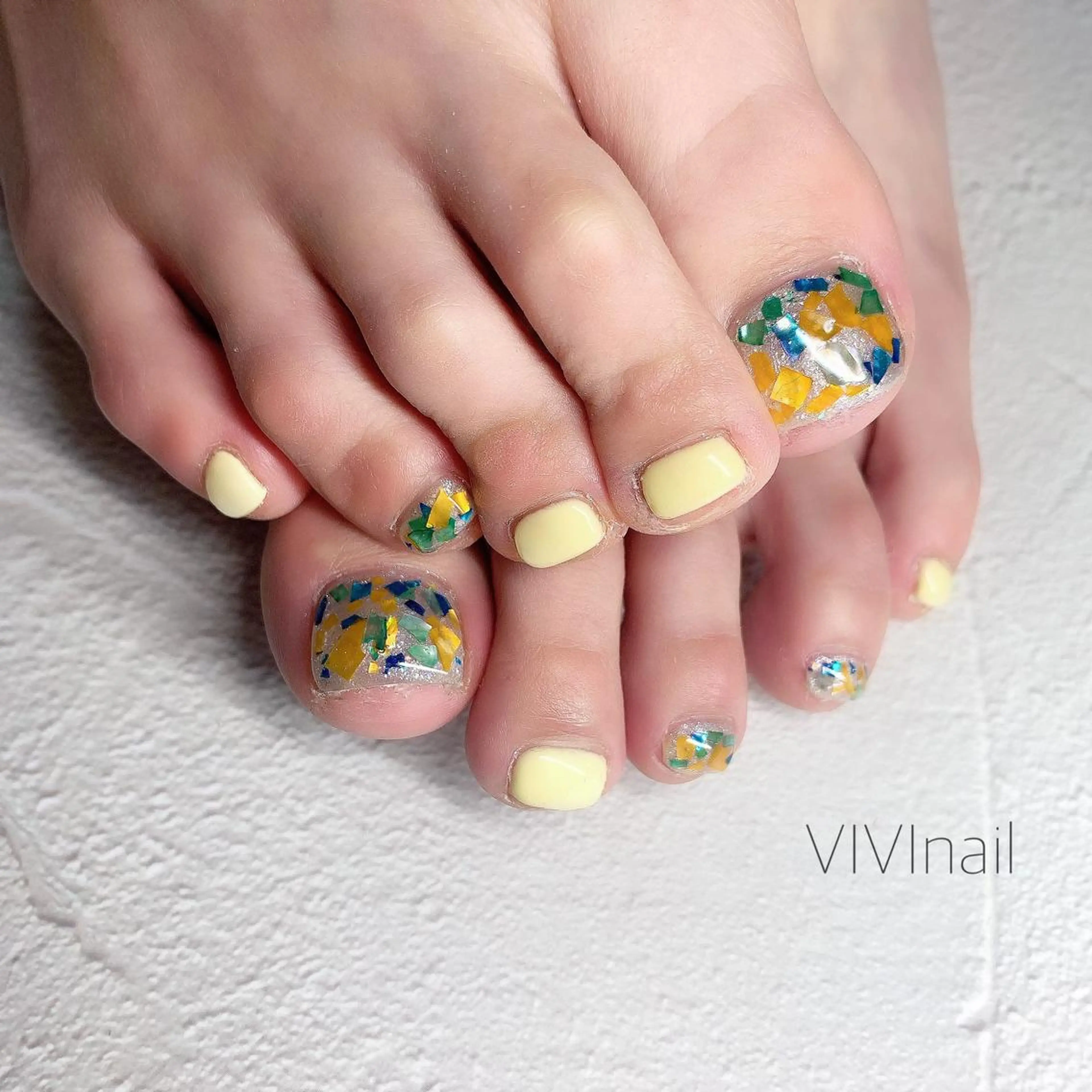 ネイル フットネイル パステルネイル 春ネイル フットネイル vivi nailのネイルデザイン