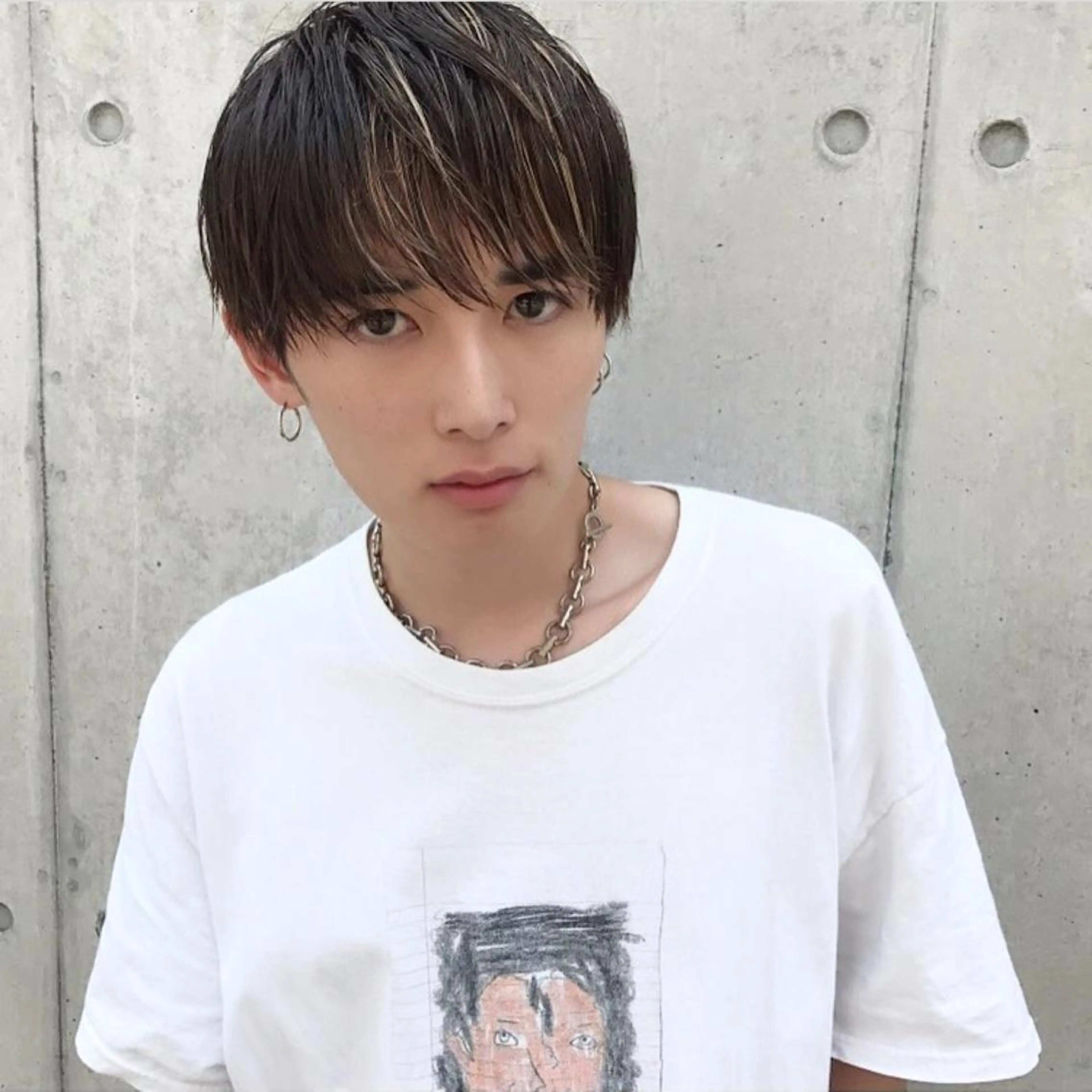 ショート カラー メンズ 住本 大明のヘアスタイル