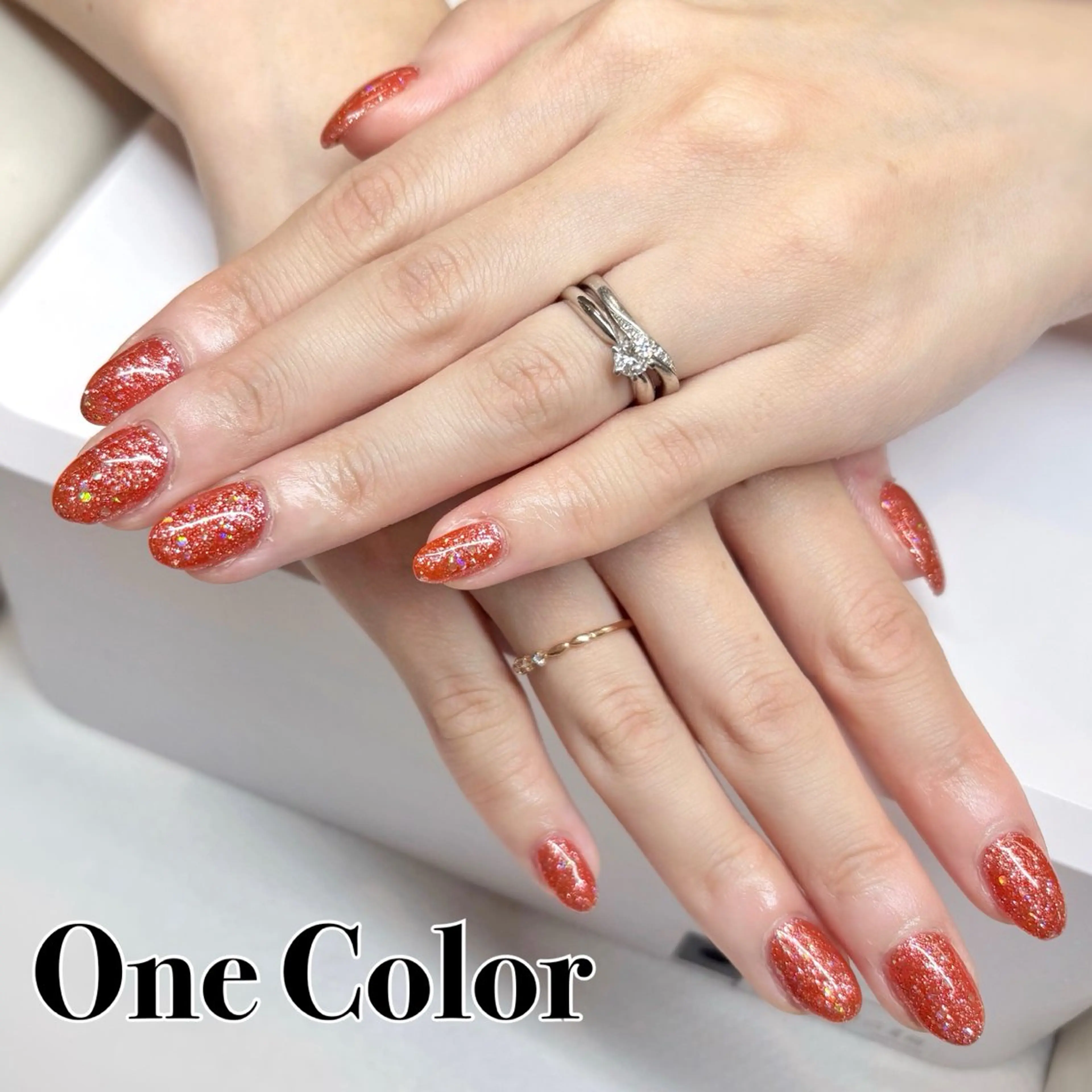 ネイル ラメ(グリッター) ワンカラーネイル ネイルサロンエーナイン本店所属・【モデル募集中】 hina🌼のネイルデザイン