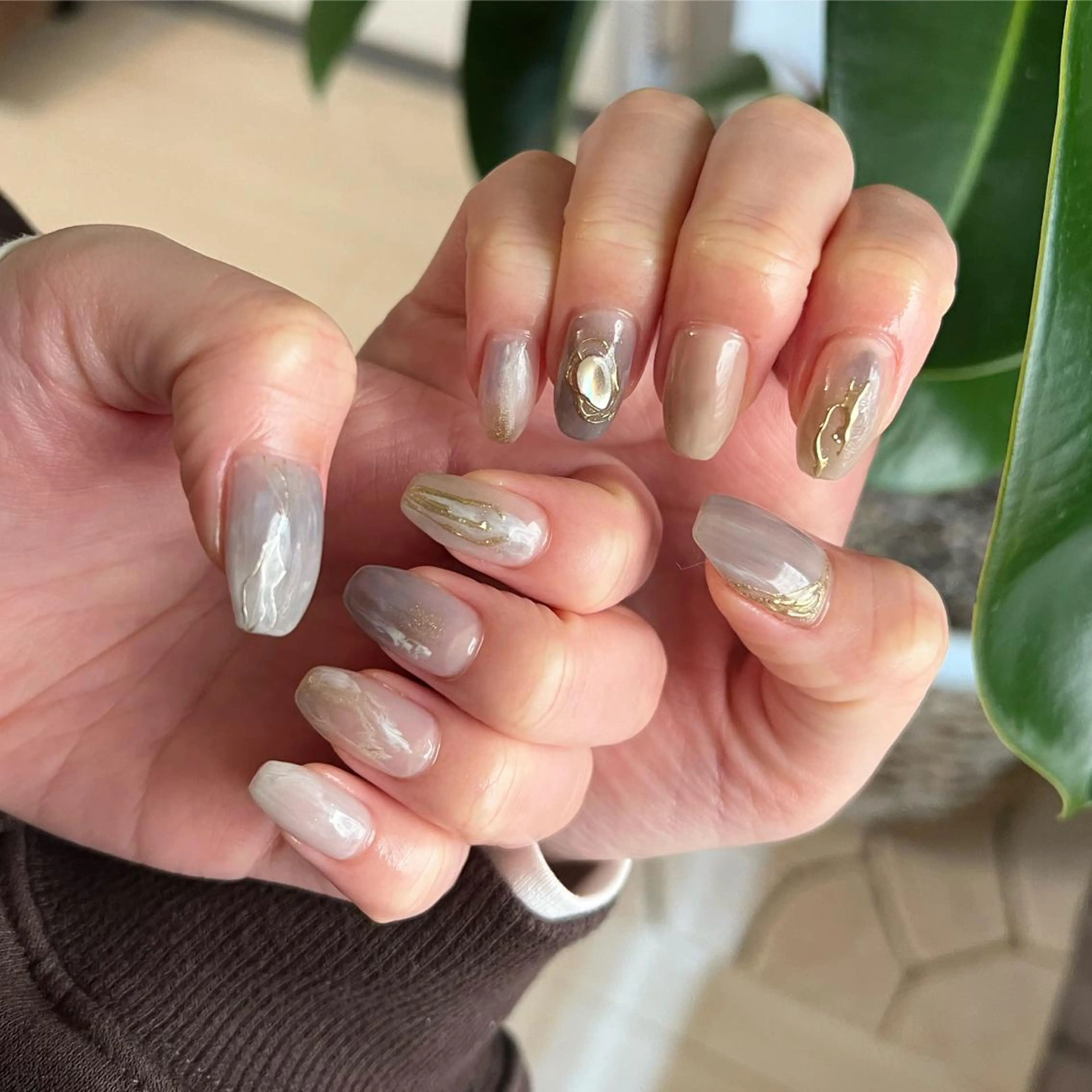 ネイル ジェルネイル 持ち込み ニュアンスネイル パラジェル ハンドネイル l my me mine所属・Imyme mine Rioのネイルデザイン