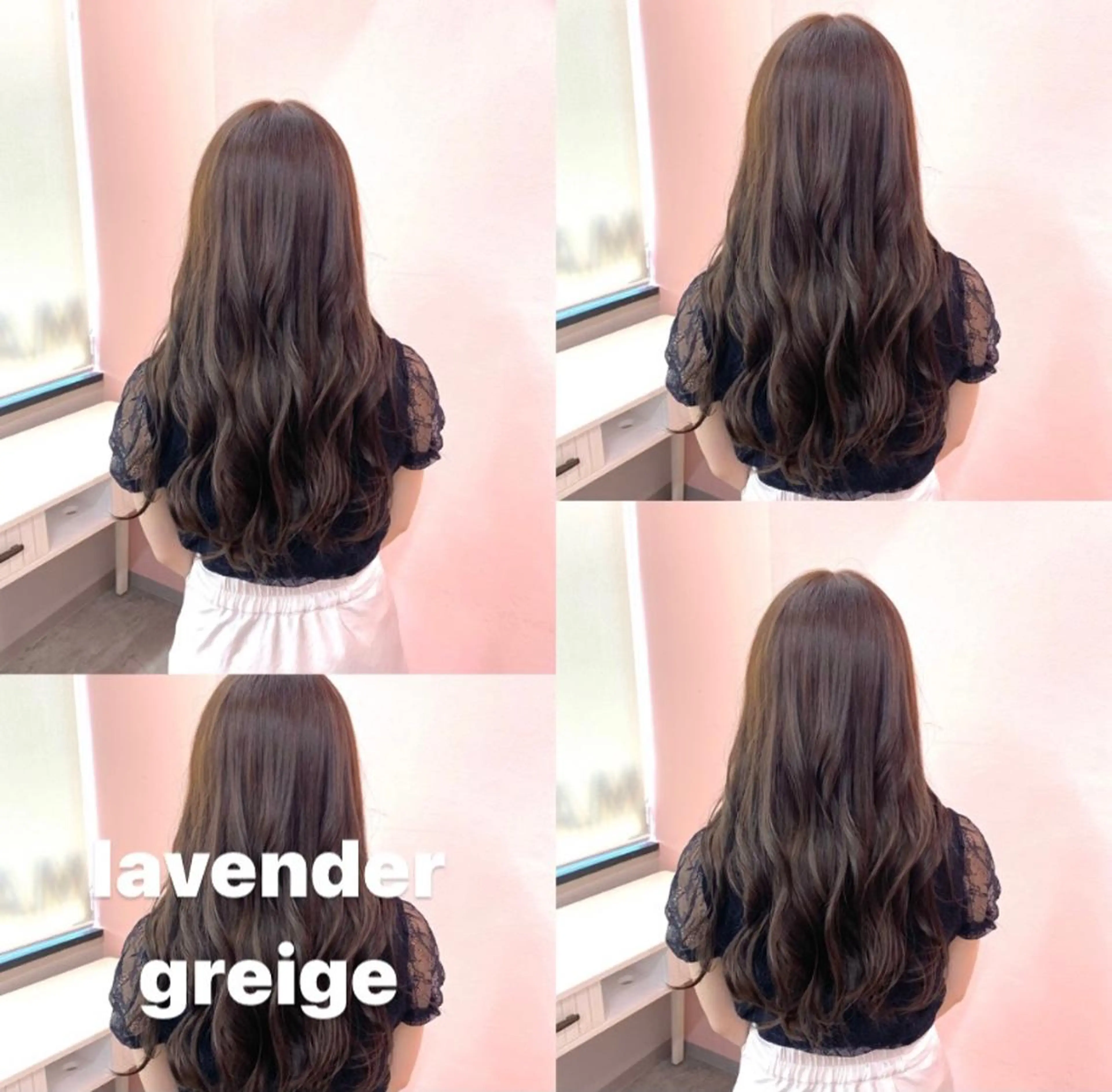 ロング カラー ブリーチ 透明感カラー デザインカラー グレージュ ラベンダーカラー RIYA❤︎ Aujuaソムリエのヘアスタイル