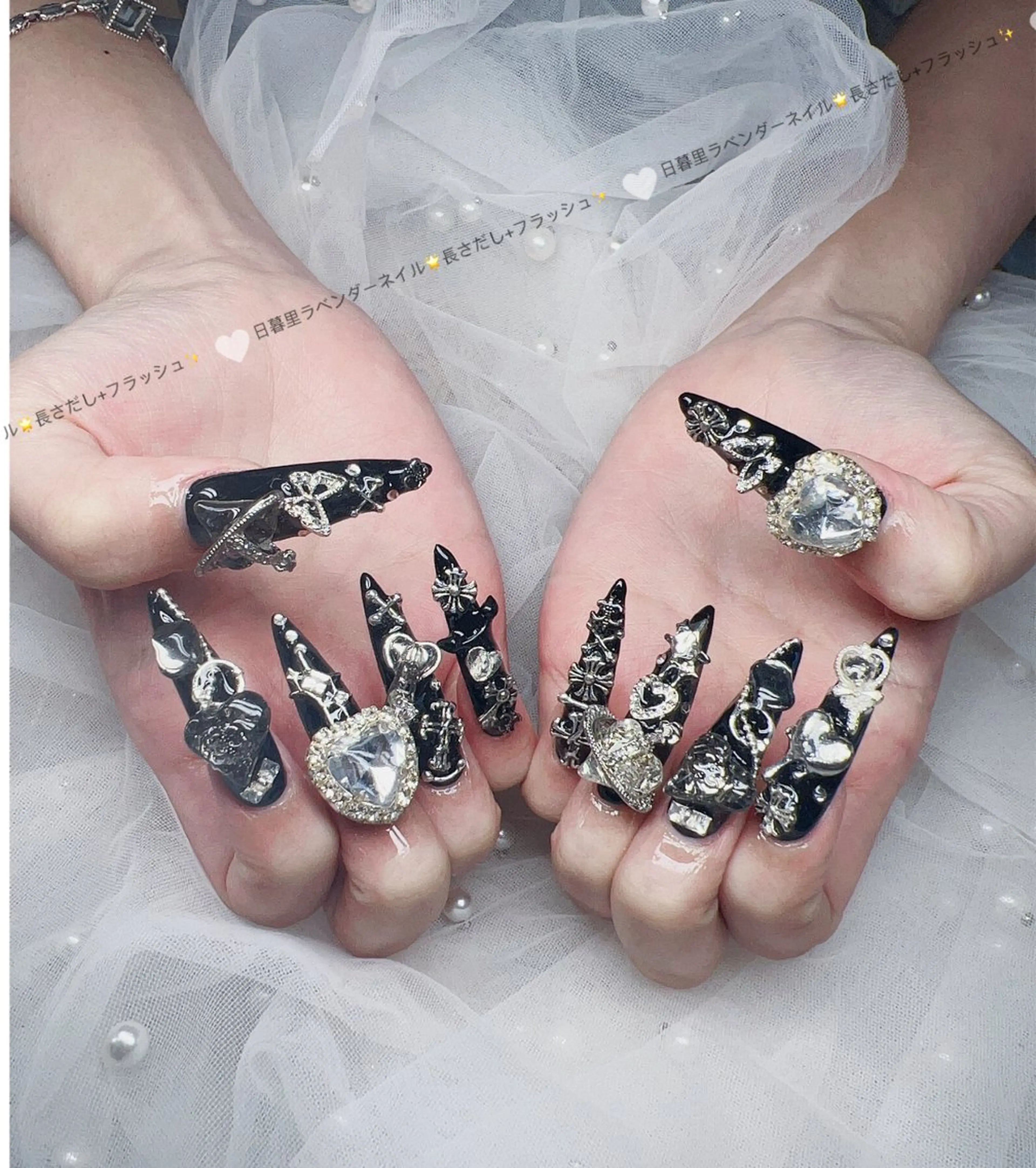 💅💅❤️長さだし10本長さだし+パーツ120分つけ放題（10 🈷️30日まで限定）￥14,680→11980の写真