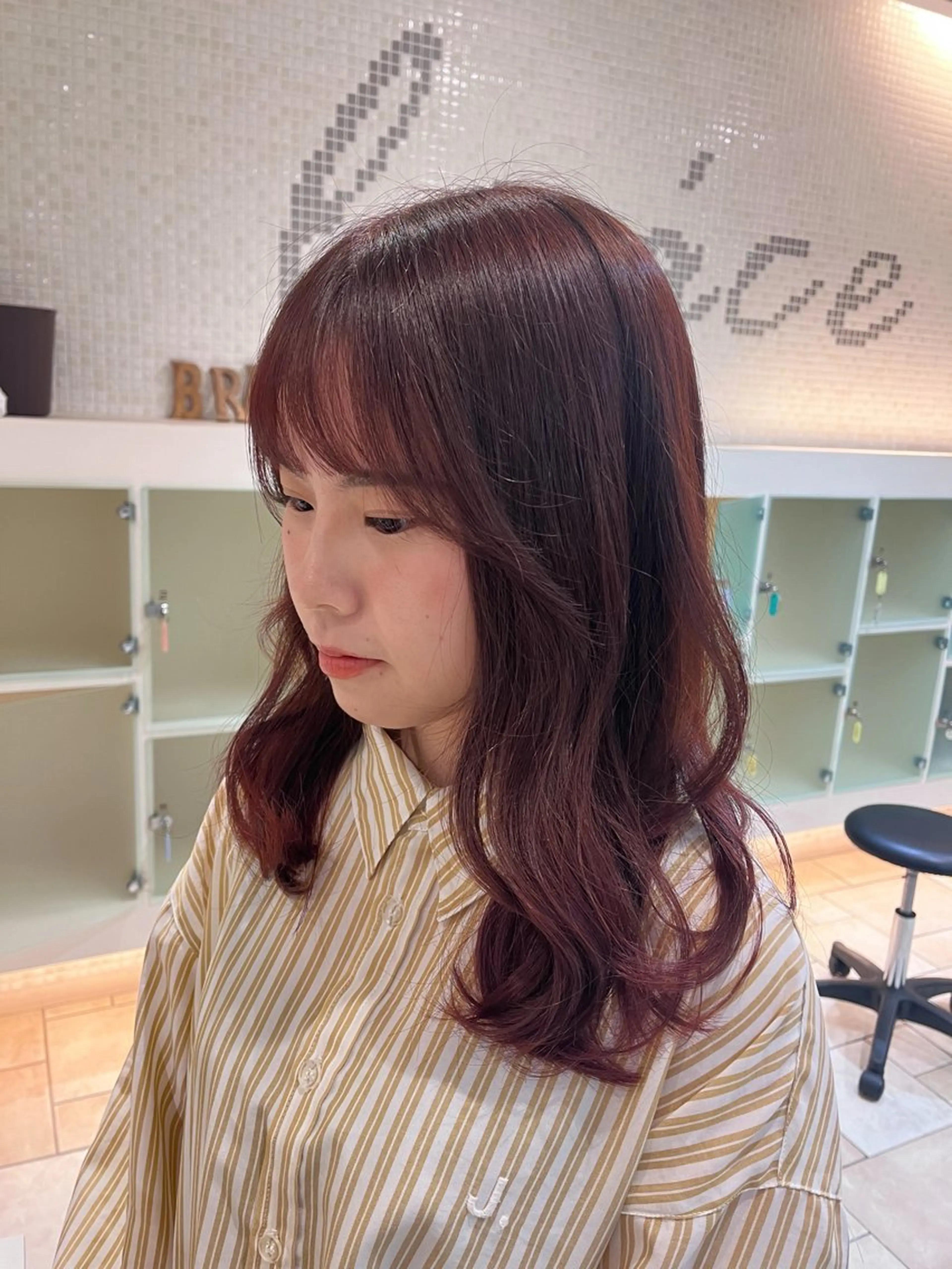 セミロング レイヤー/暖色/ 髪質改善/永礼芳果のヘアスタイル