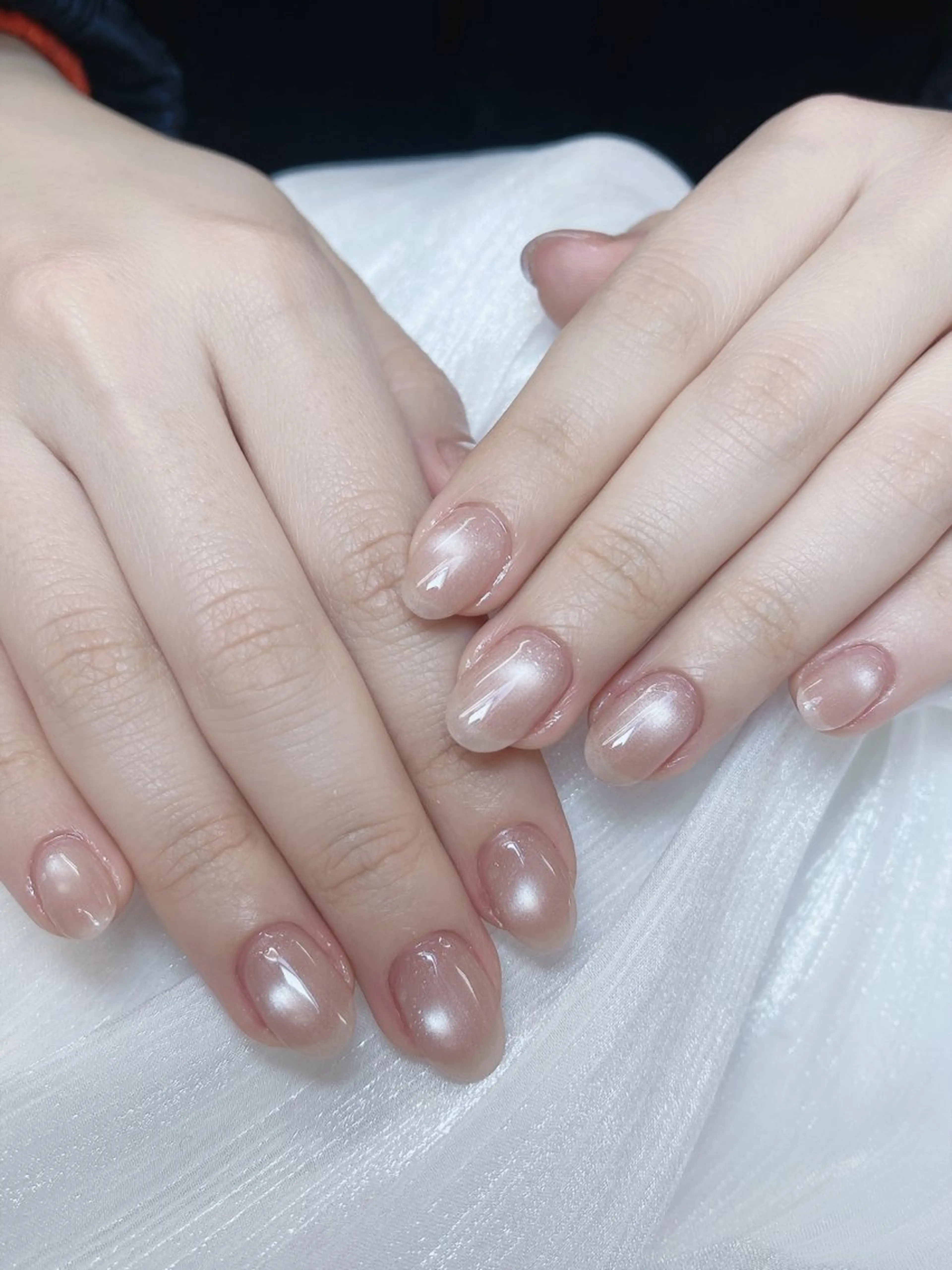 ネイル チークネイル 成人式 フレンチネイル グラデーション 氷ネイル・うるうるネイル ハンドネイル DUO MI所属・DUO   MI nail salonのネイルデザイン