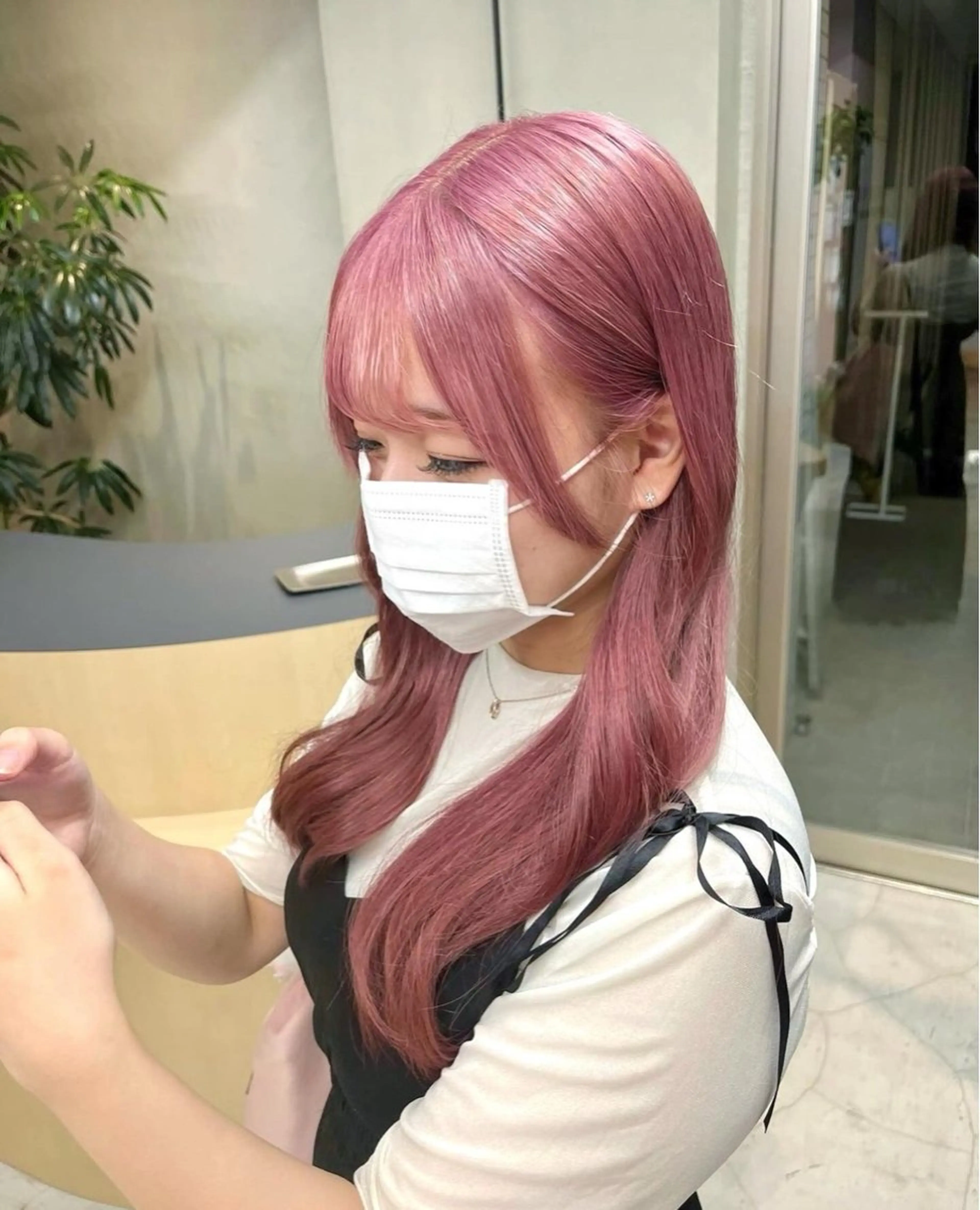 ロング カラー ピンクカラー ayaka♡ 柔らかカラーのヘアスタイル