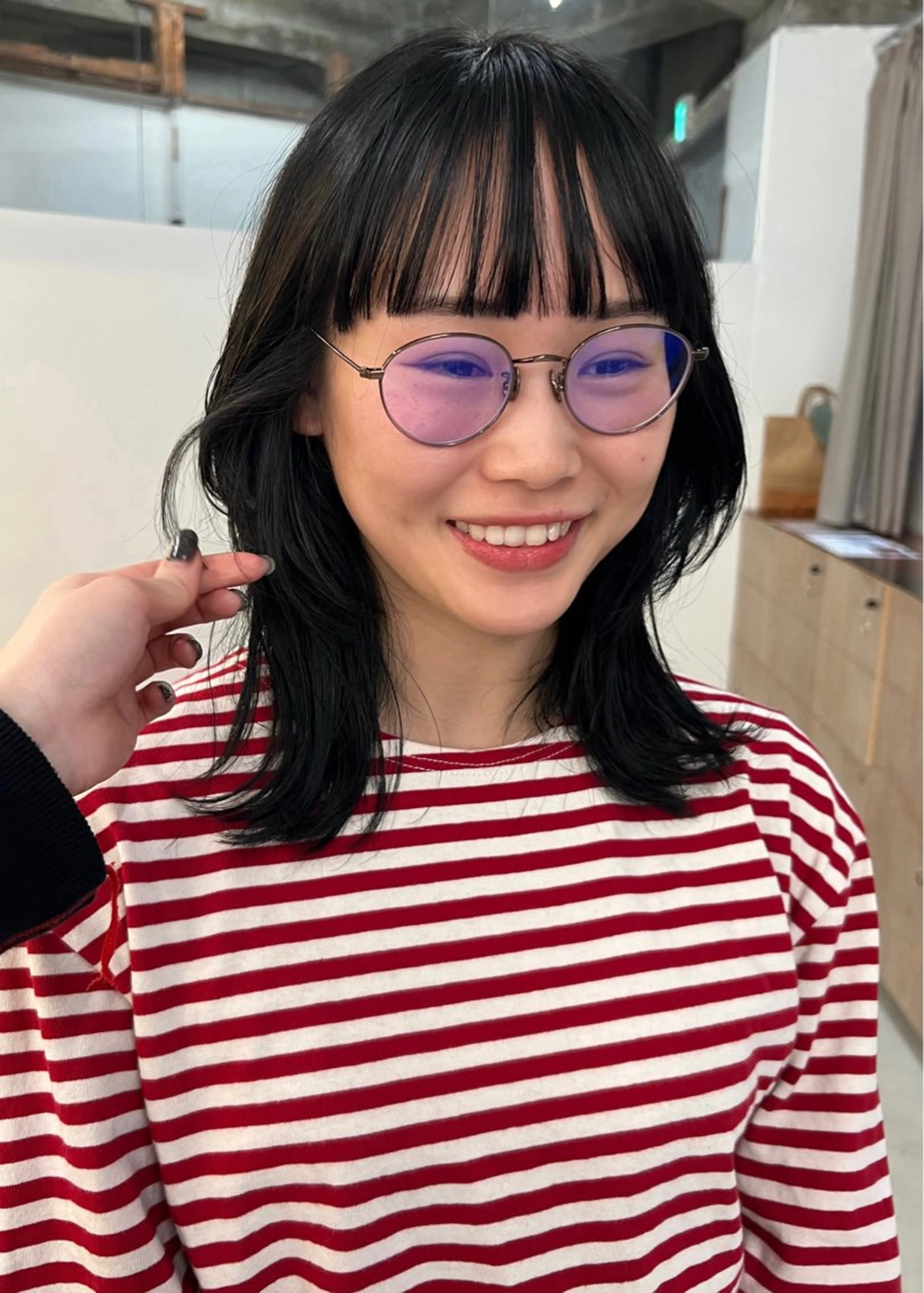 ミディアム ヘアカラー the hinc所属・miyu /大阪 /レイヤーカットのヘアスタイル