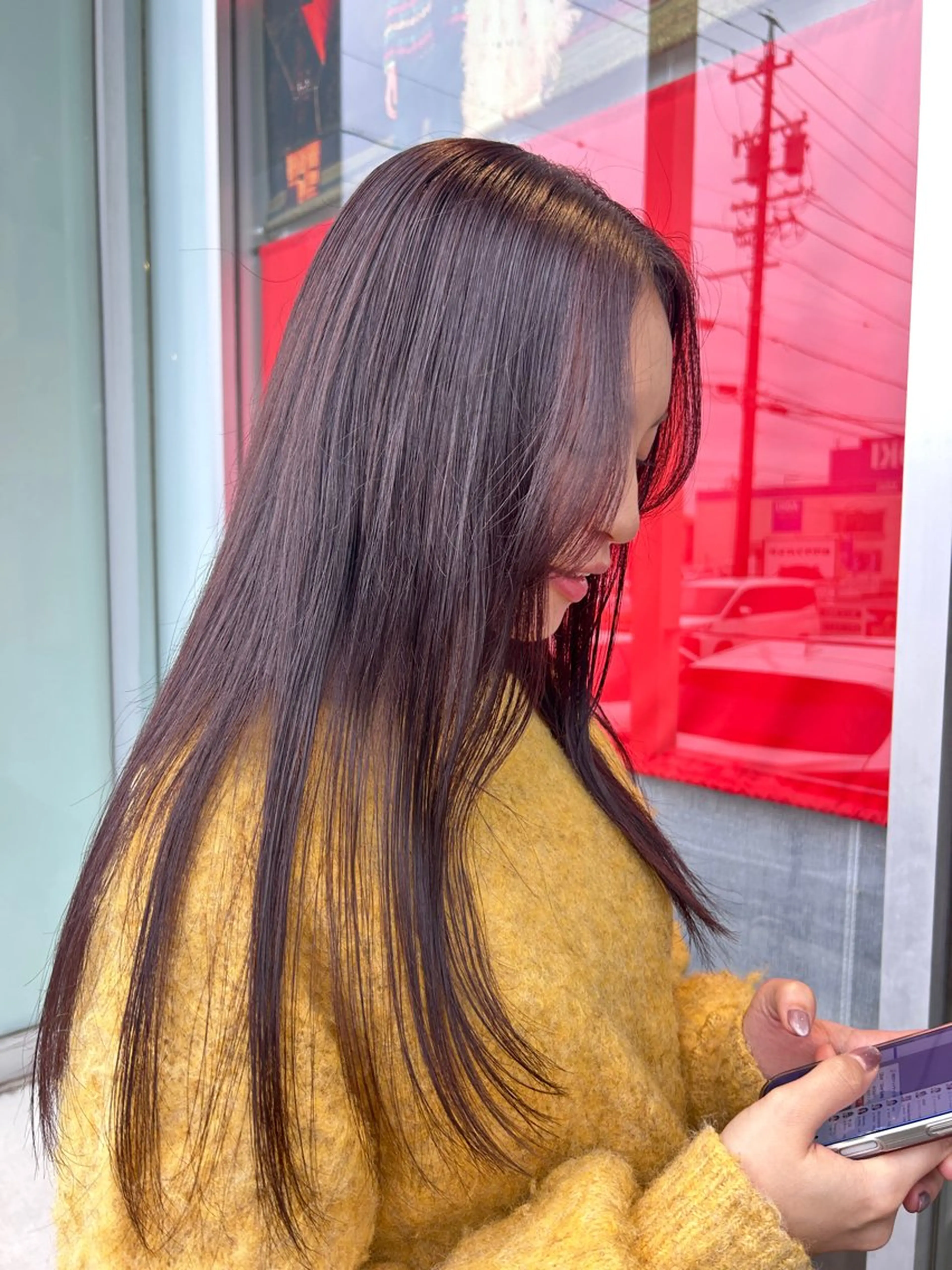 ロング カット ヘアカラー トリートメント 井上 萌のヘアスタイル