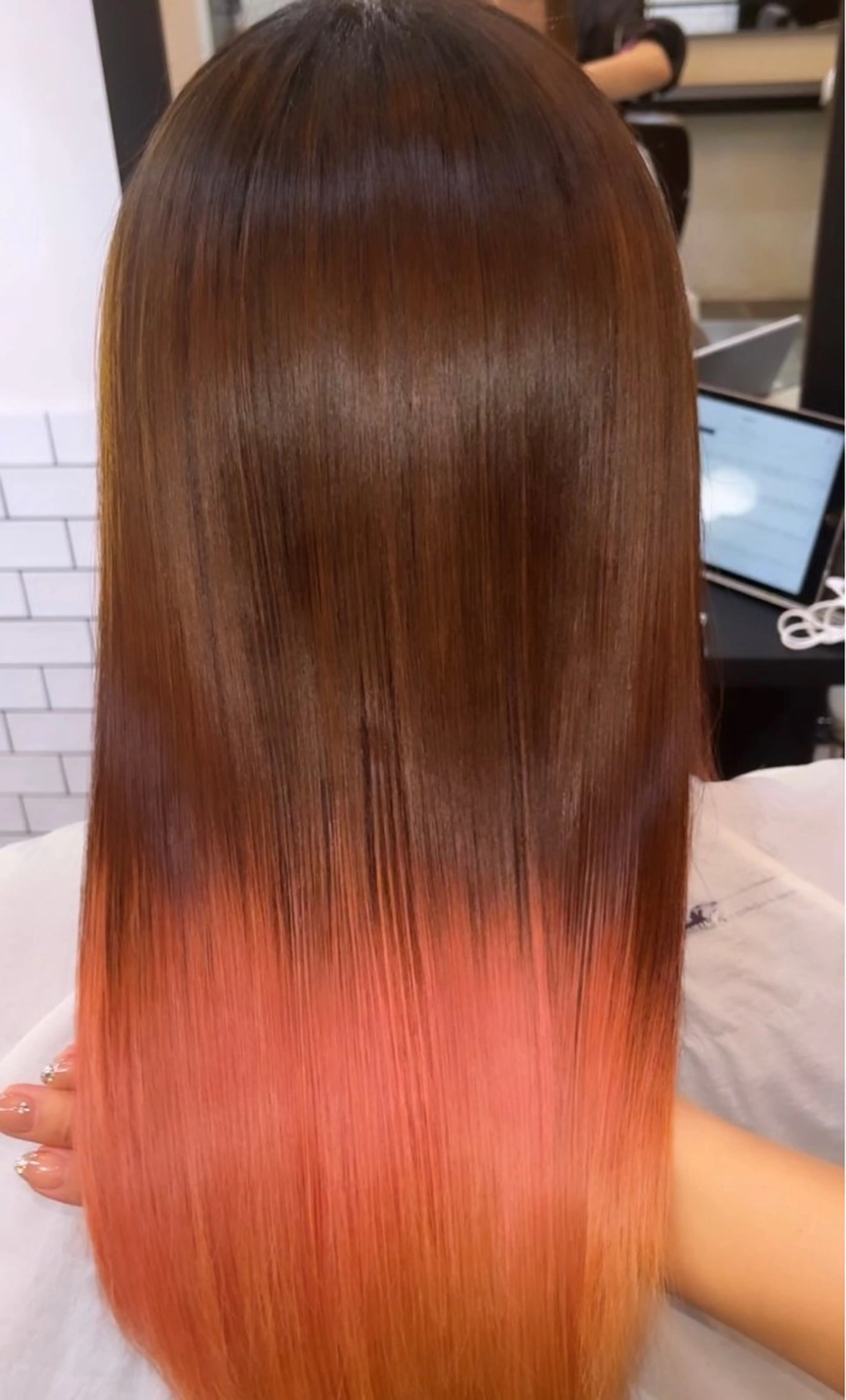 ミディアム トリートメント ハイトーンカラー 🦋yuri🦋のヘアスタイル