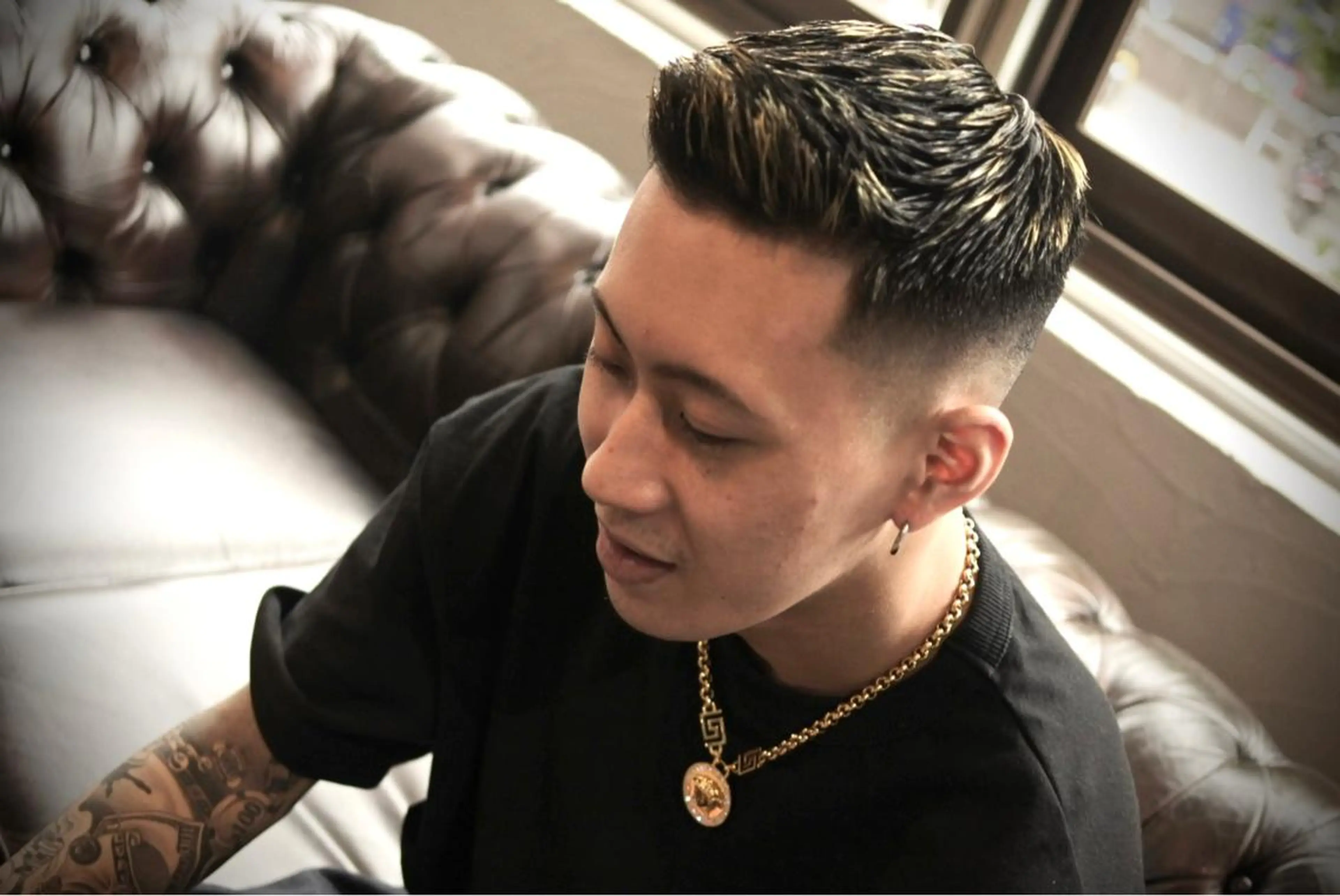 バーバースタイル、フェードカット、スキンフェード、フェード、スキンフェードカット、刈り上げ、ツーブロック、バーバーヘアの写真