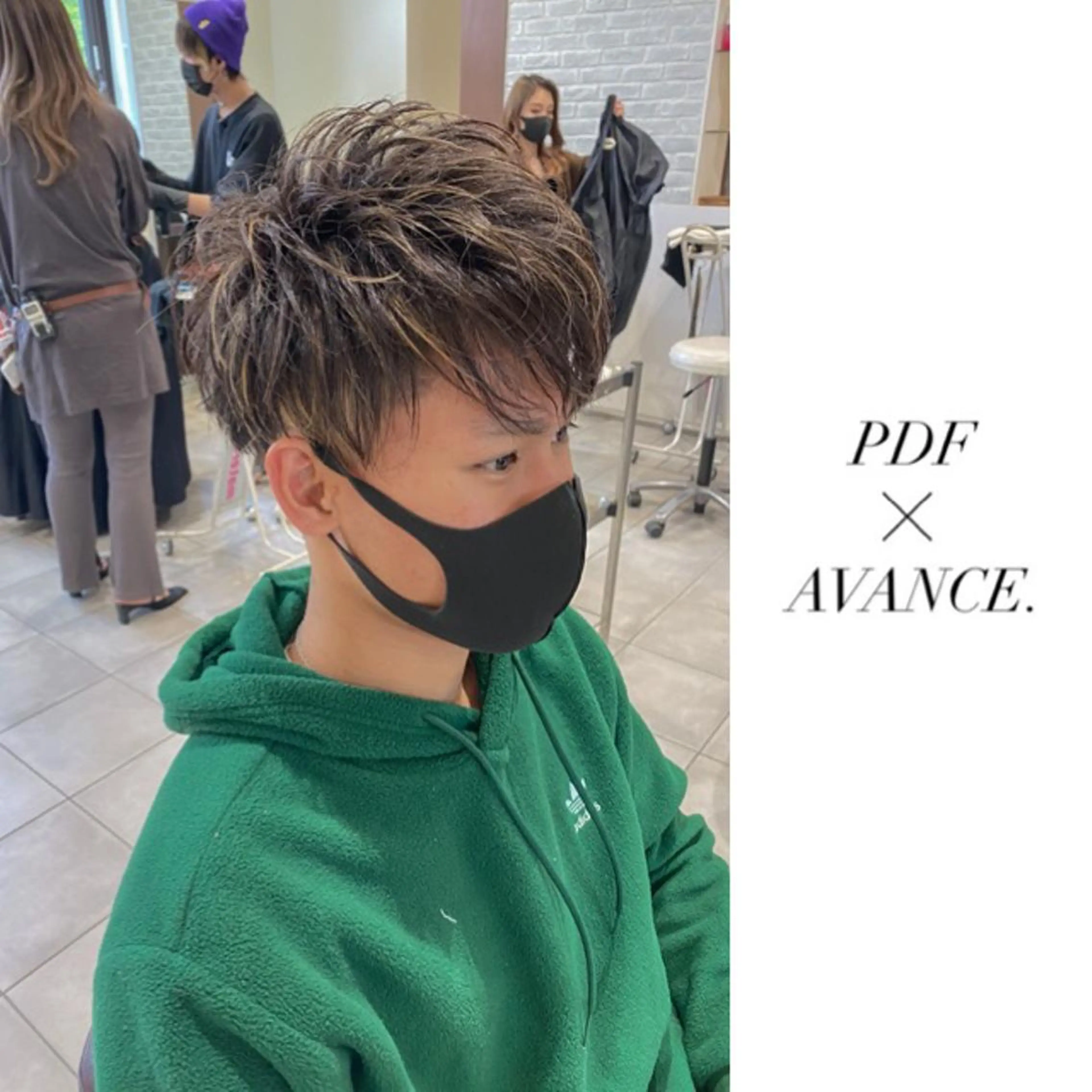 ショート カラー メンズ メンズハイライト ハイライトカラー ハイライト カット ヘアカラー AVANCE.難波 店長 松元のヘアスタイル