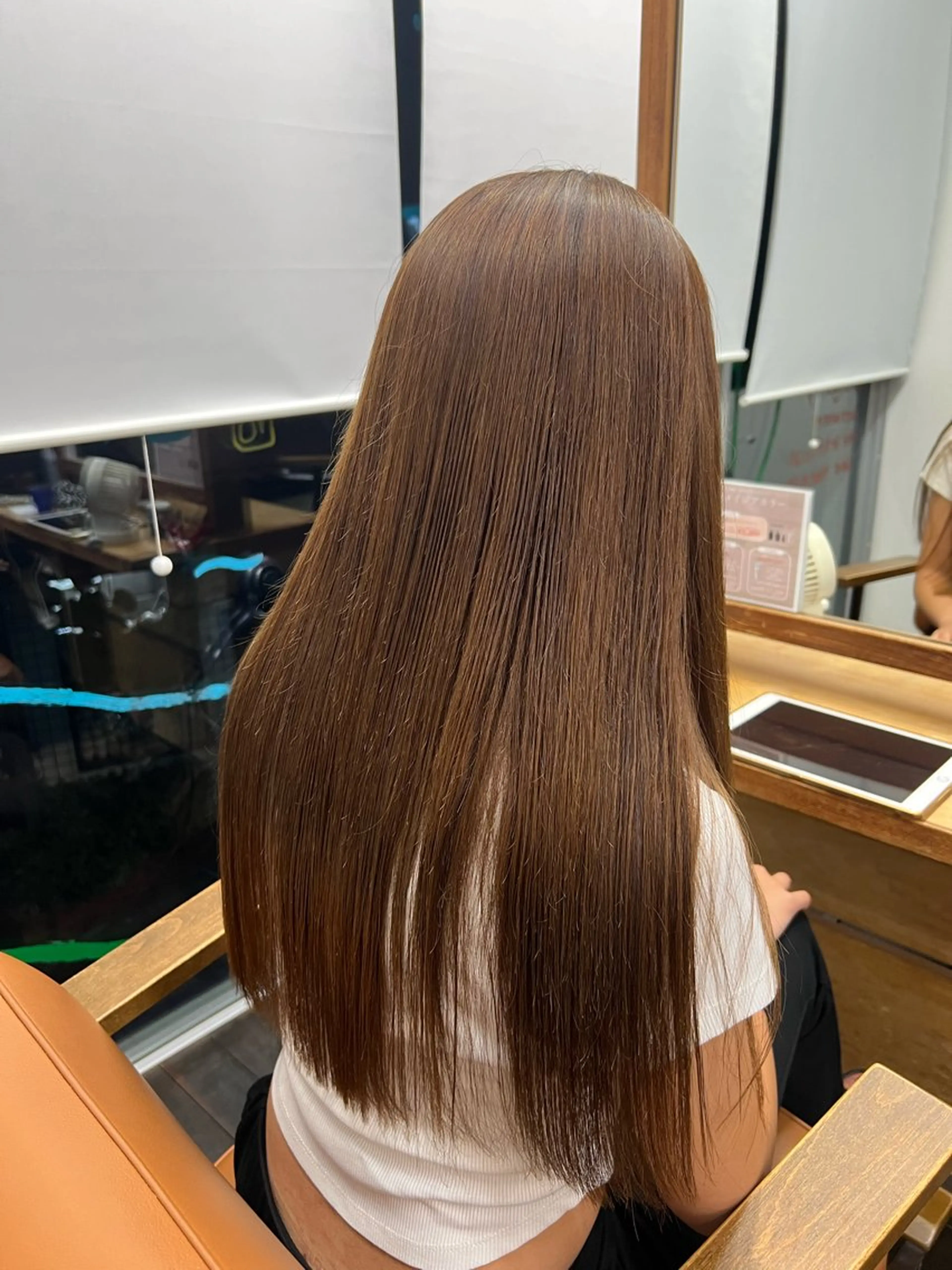 ロング 髪質改善 トリートメント 酸性ストレート 縮毛矯正 土田かほ/本日🈳 透明感カラー🍃のヘアスタイル