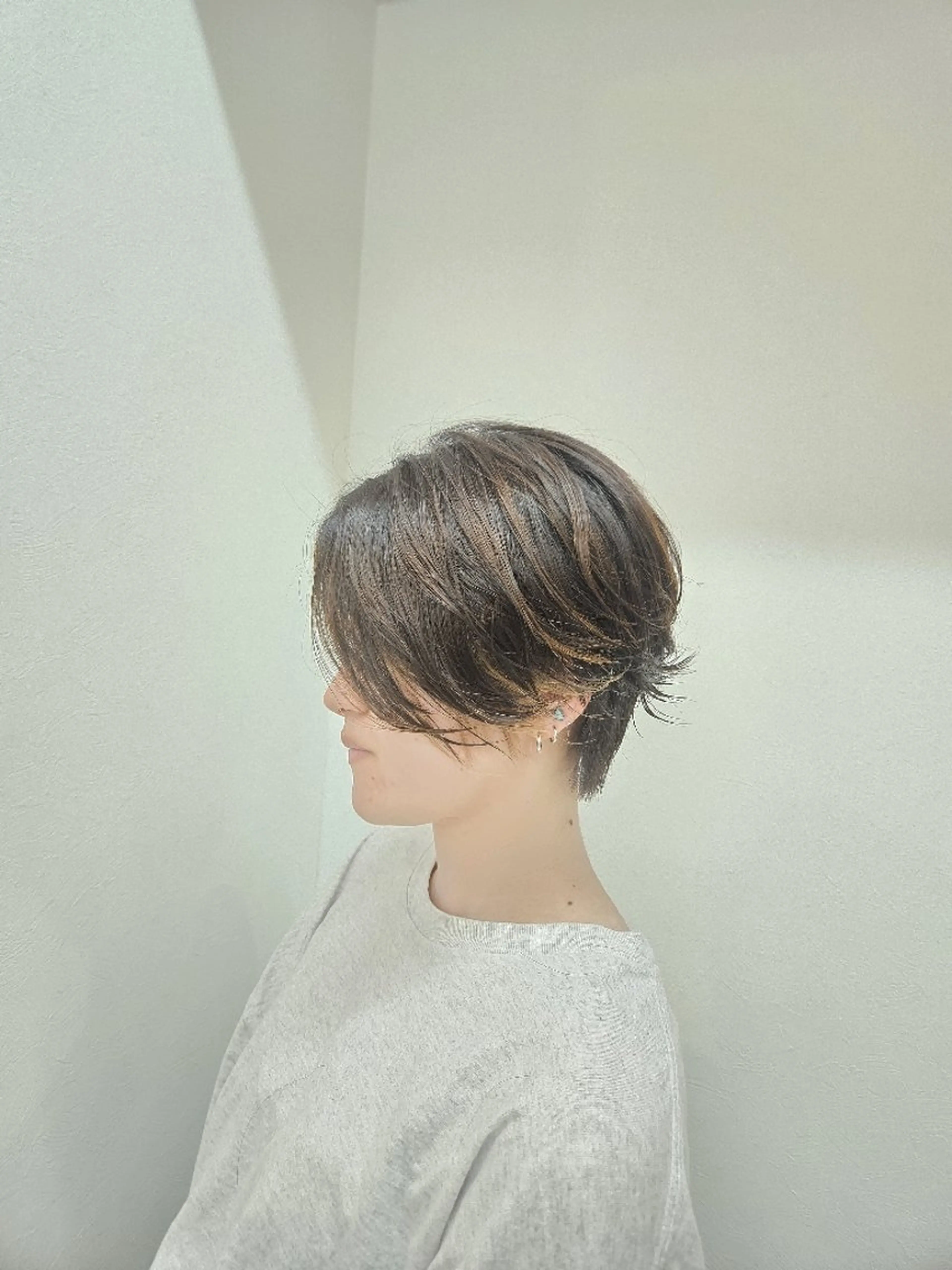 ショート カット パーマ 林慶吾/ショートボブ /デザインカラーのヘアスタイル