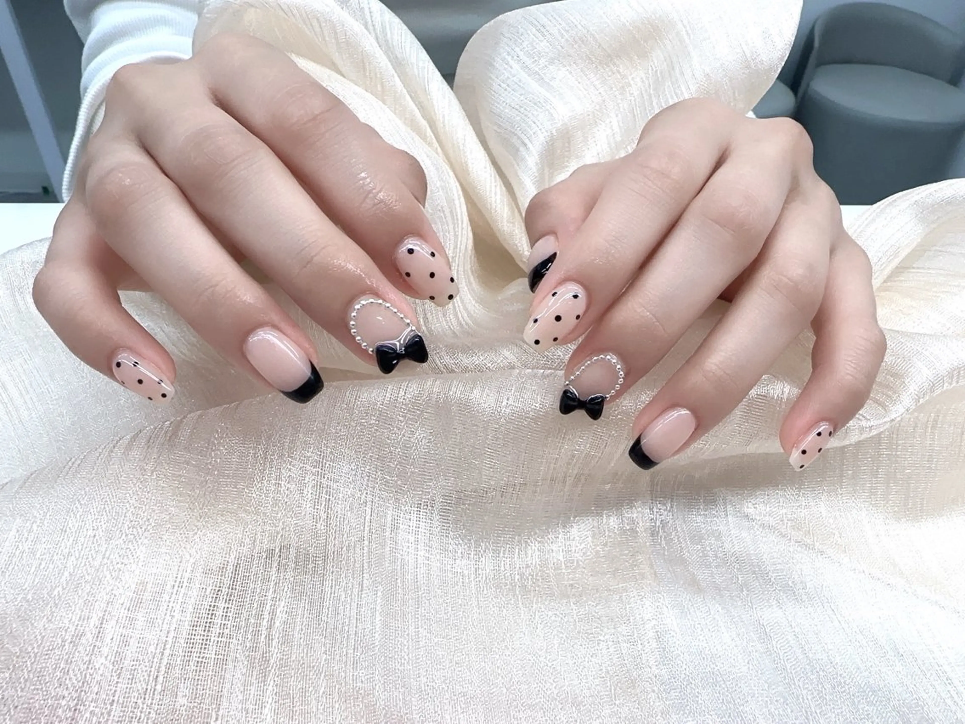 ネイル ハンドネイル ☁️Minmin Tsuki💙🩵のネイルデザイン