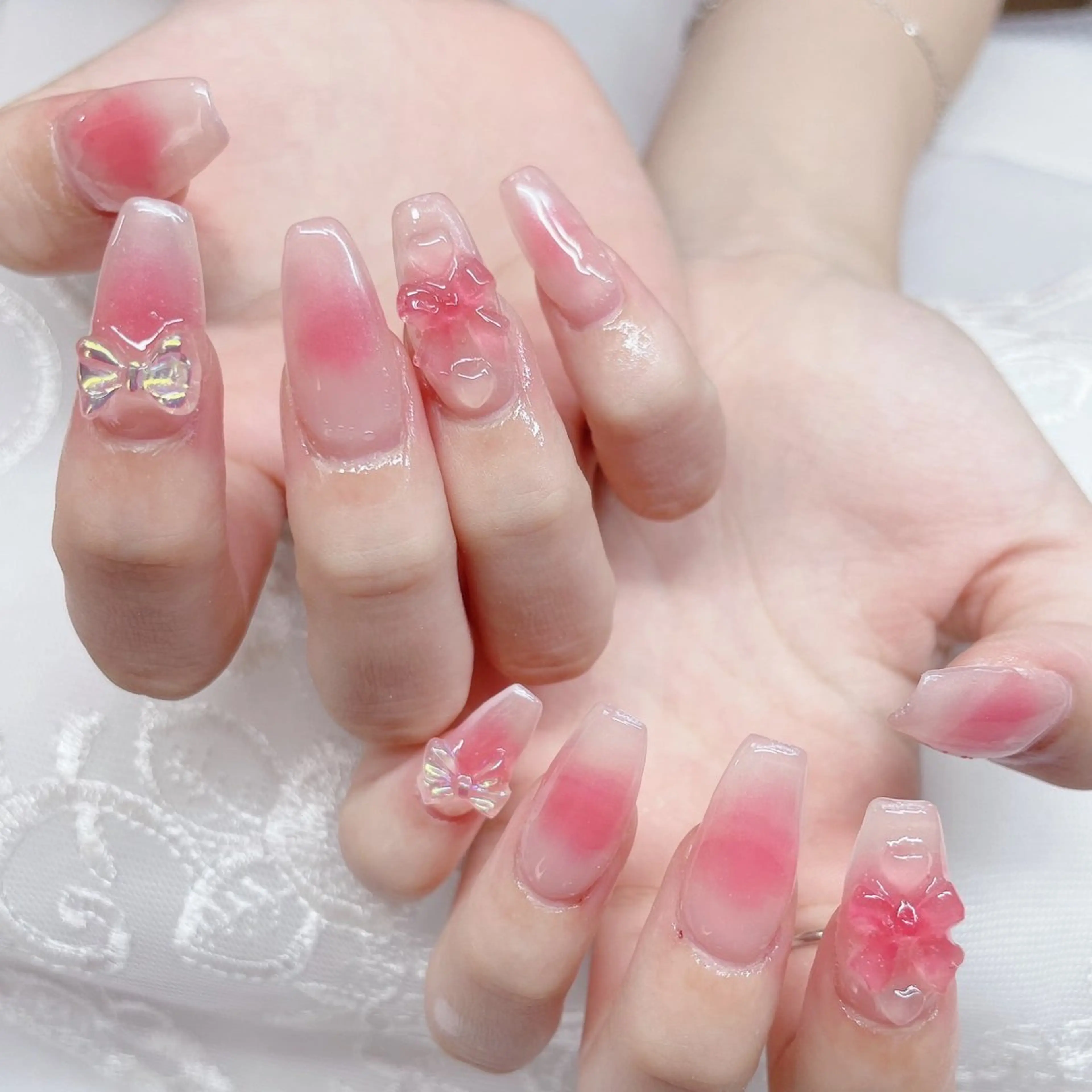 ロング ハンドネイル ハンドケア 💜MIYA nail川崎店のネイルデザイン