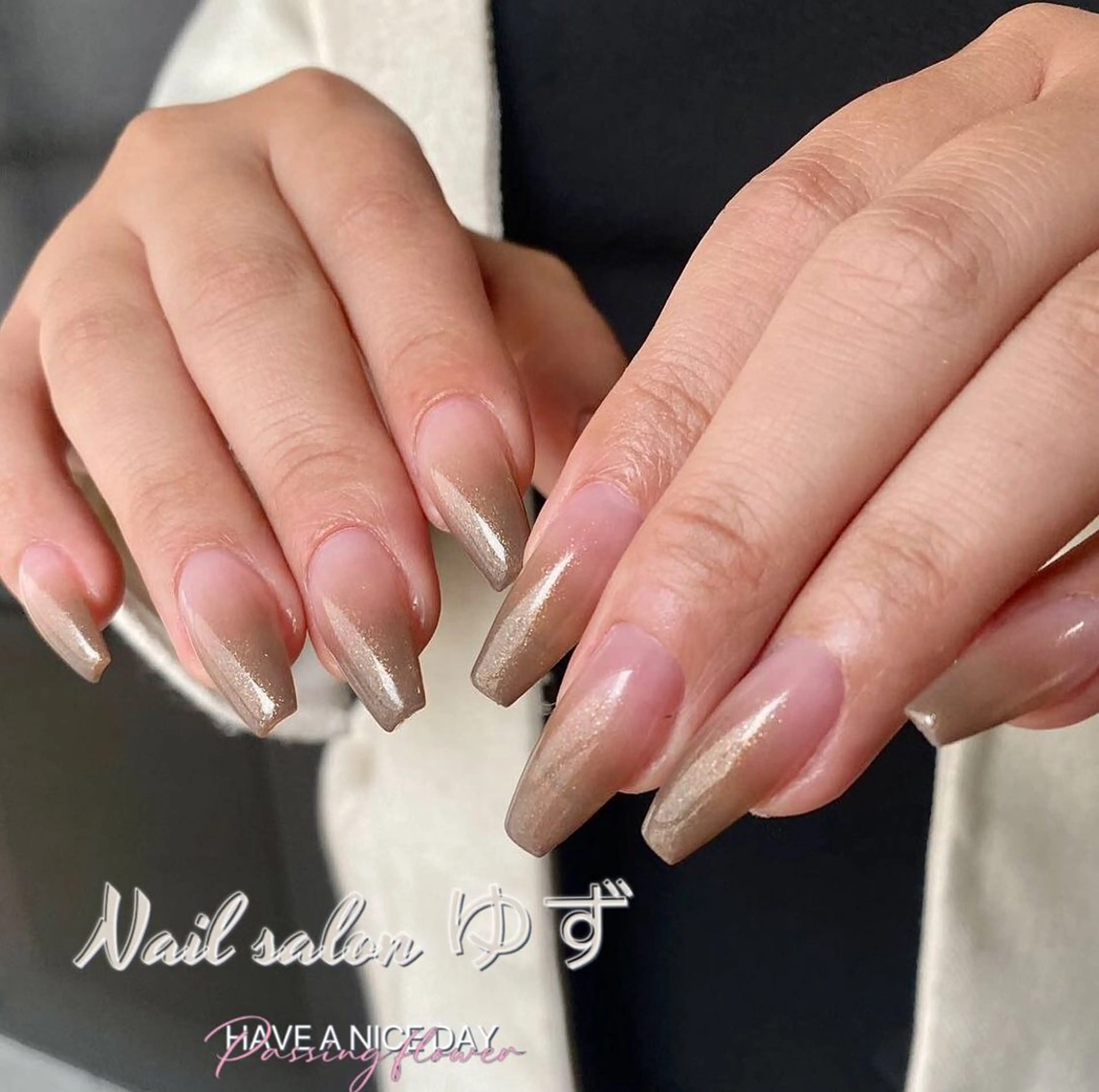 ネイル 長さ出し フットネイル ジェルネイル 韓国ネイル マグネットネイル ゆず- Nail Salonのネイルデザイン