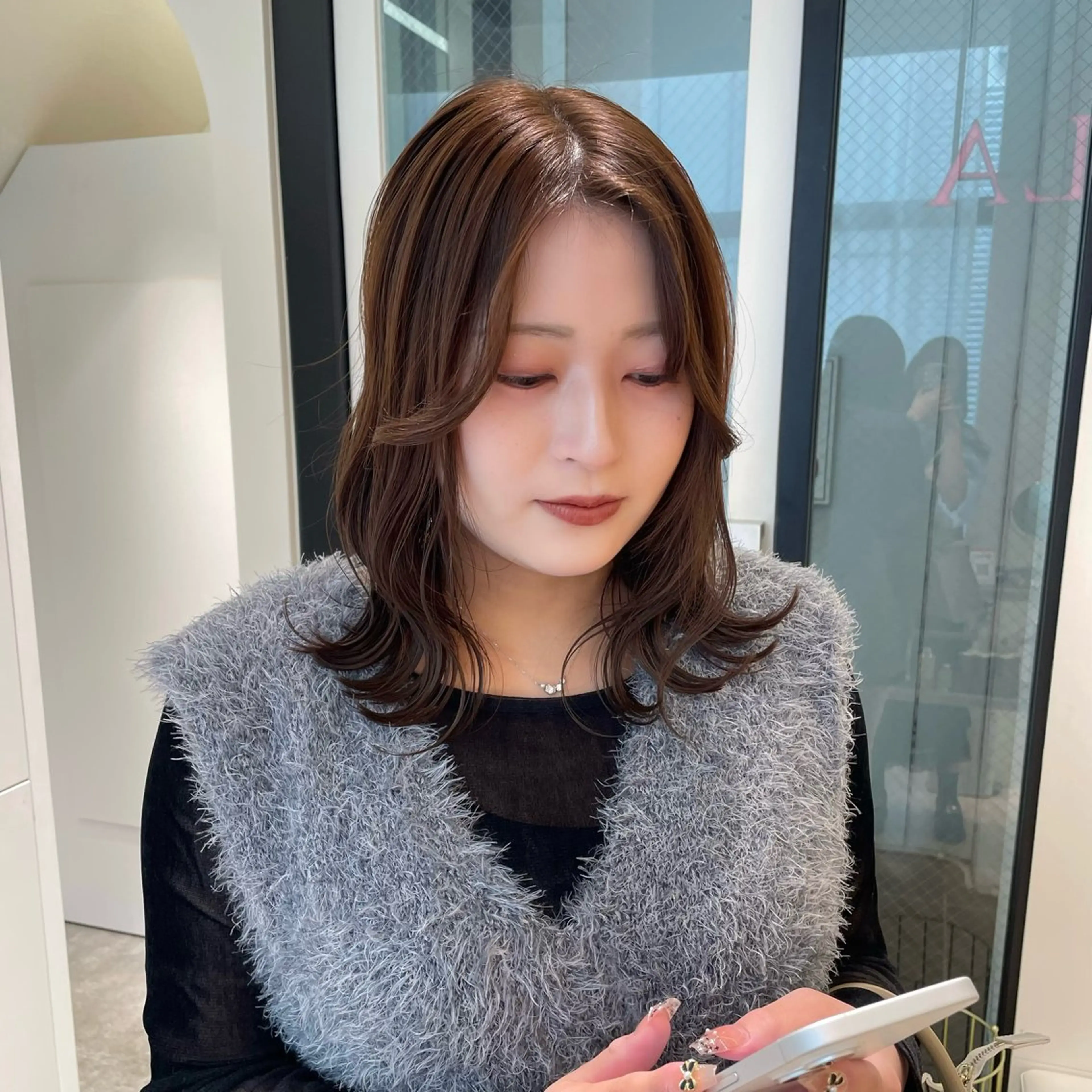 ミディアム カラー ヘアカラー Parve Mix /頓宮 稚愛🤍のヘアスタイル