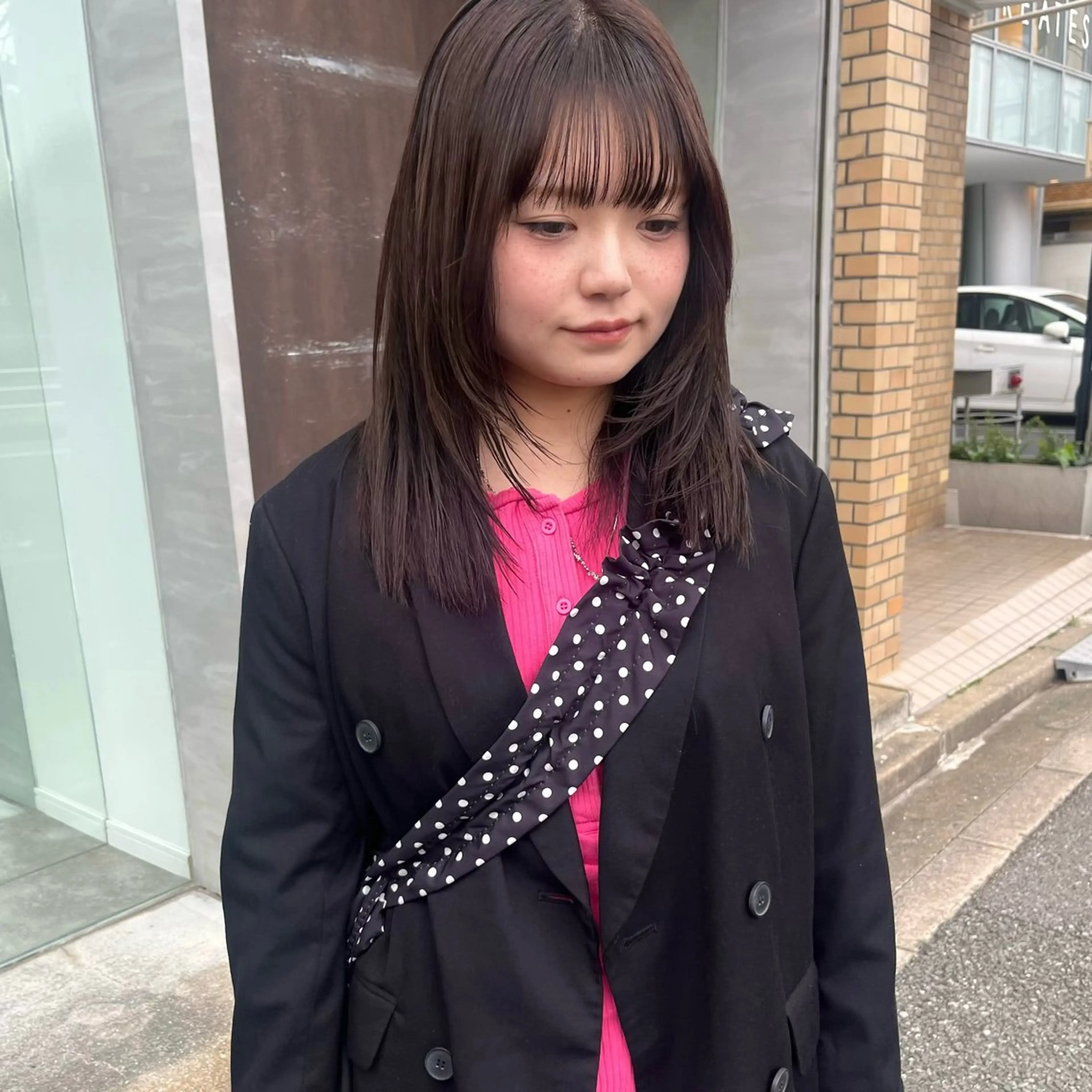 セミロング カラー ブリーチ ブラウンカラー カット ヘアカラー トリートメント yuumi/大濠🪷 顔周り/ハイトーンのヘアスタイル